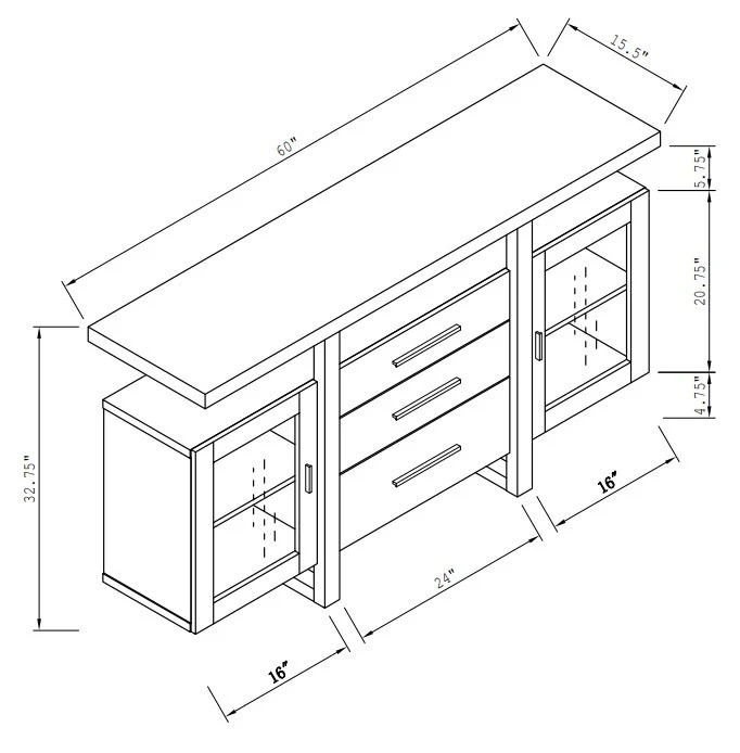 Sybil Cabinet - Dark Taupe - Image 3