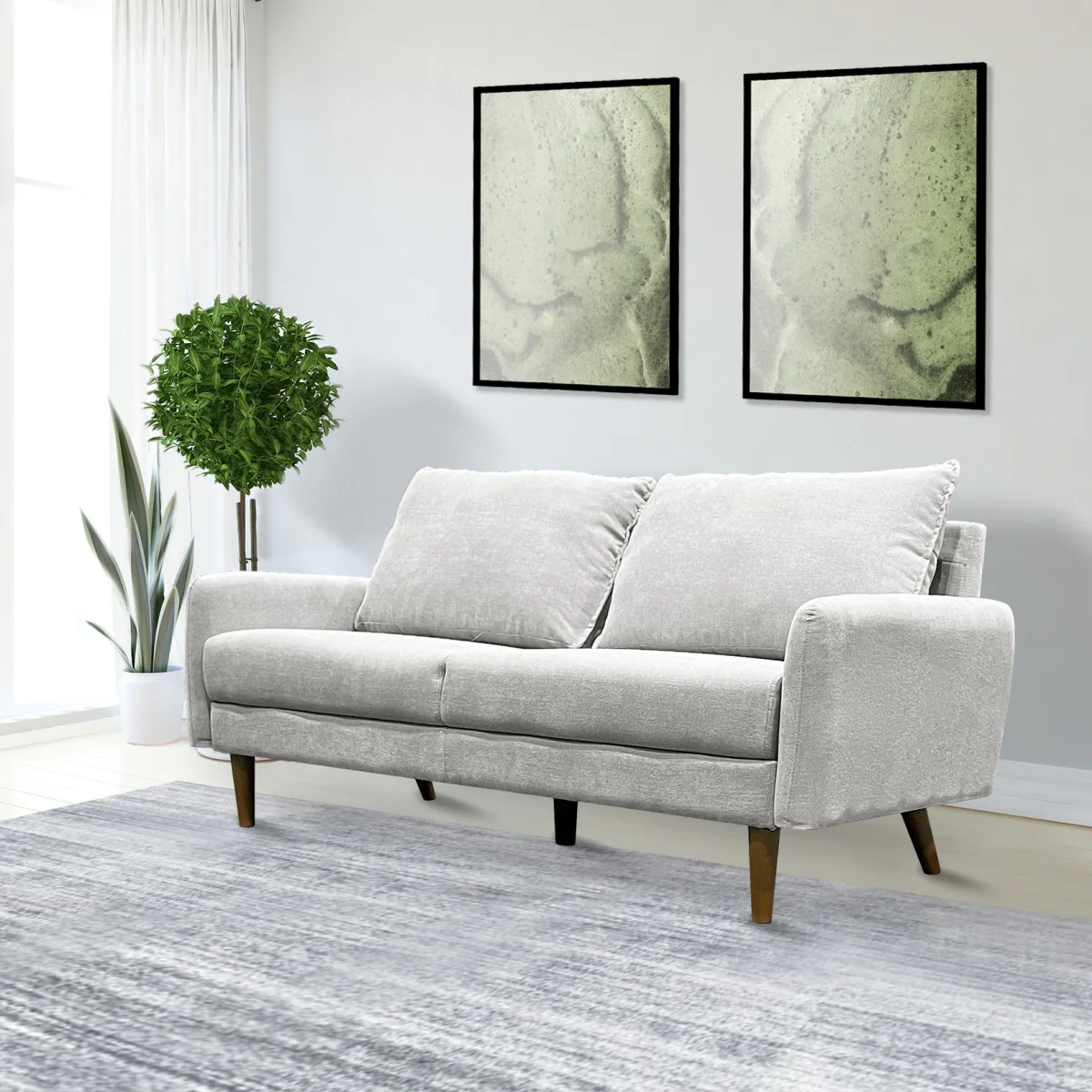 Synan Sofa - Light Grey - Image 2