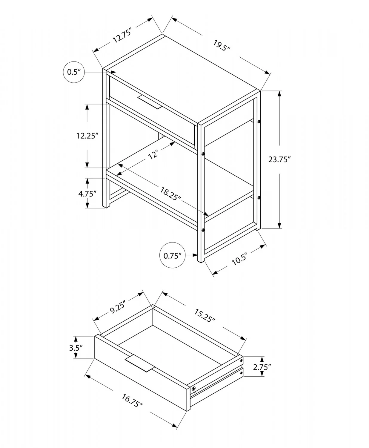 Tallen Side Table - White - Image 3