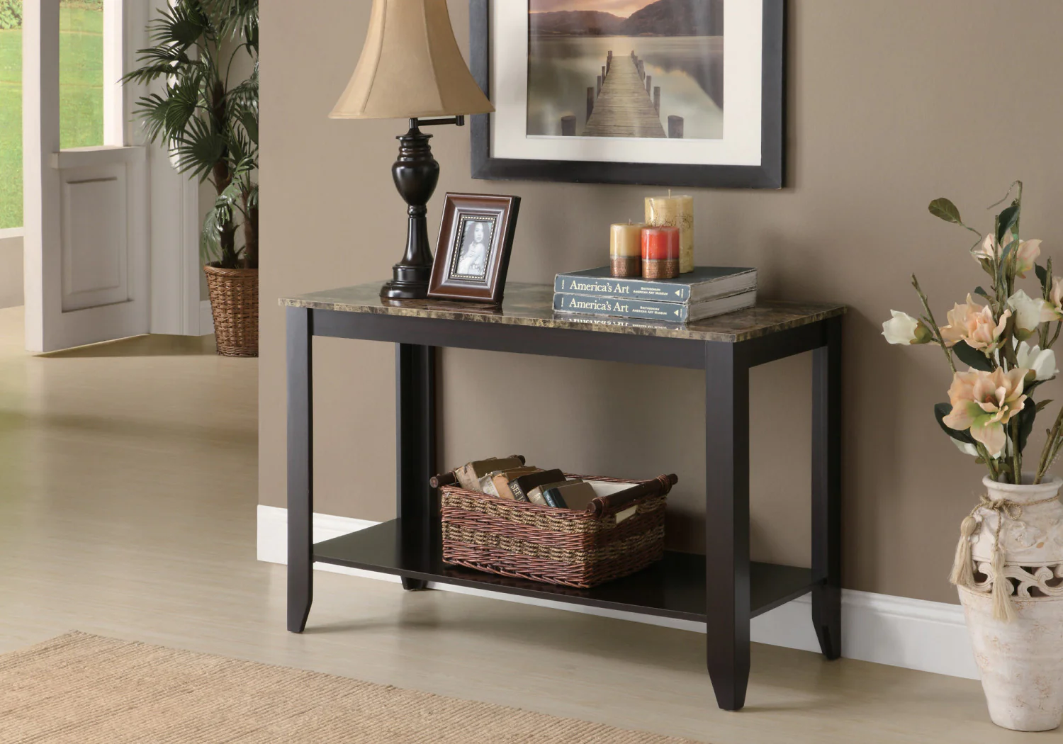 Tamer Sofa Table - Dark Brown - Image 2