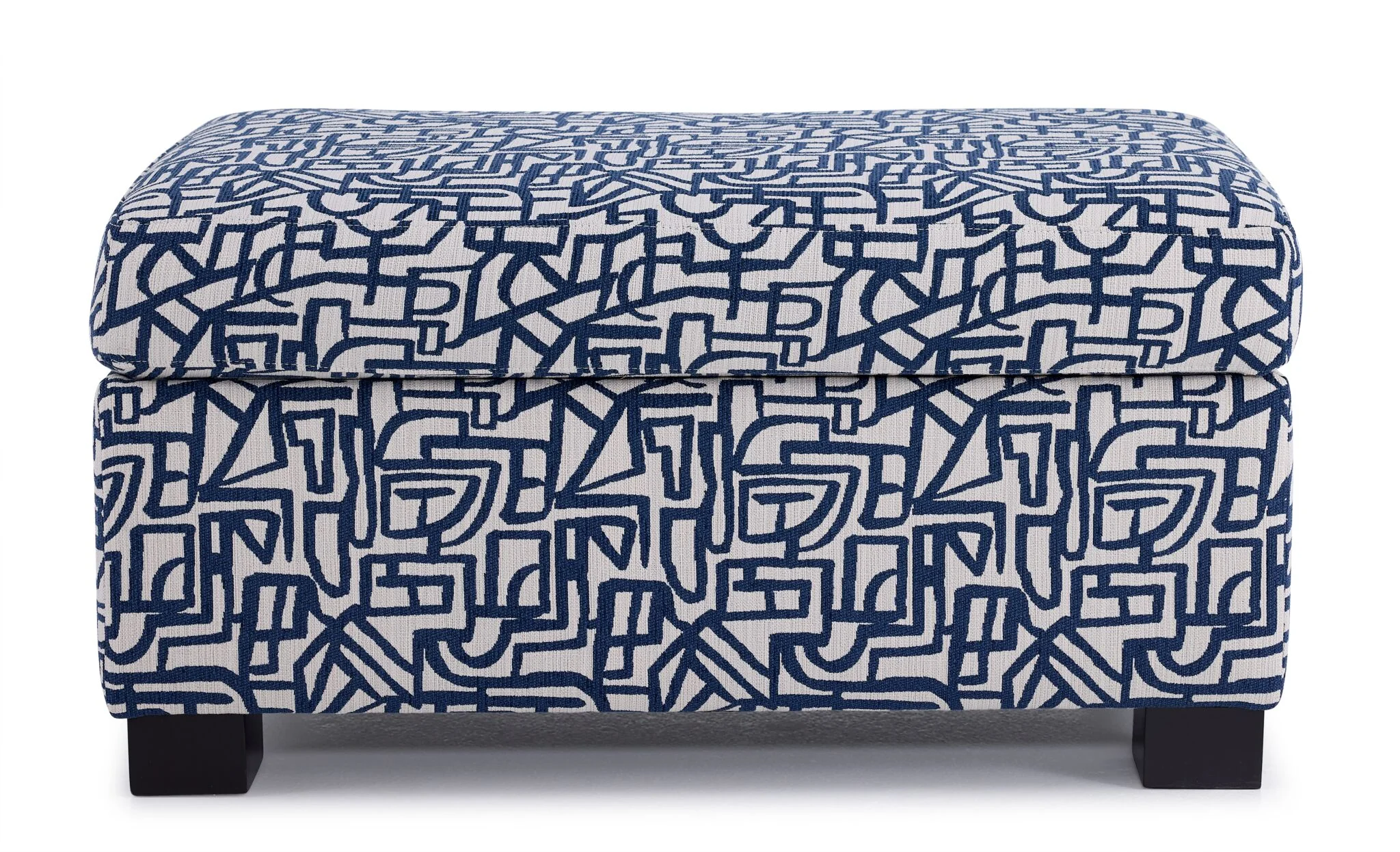 Tami Rectangular Accent Ottoman - Dark Blue - Image 2