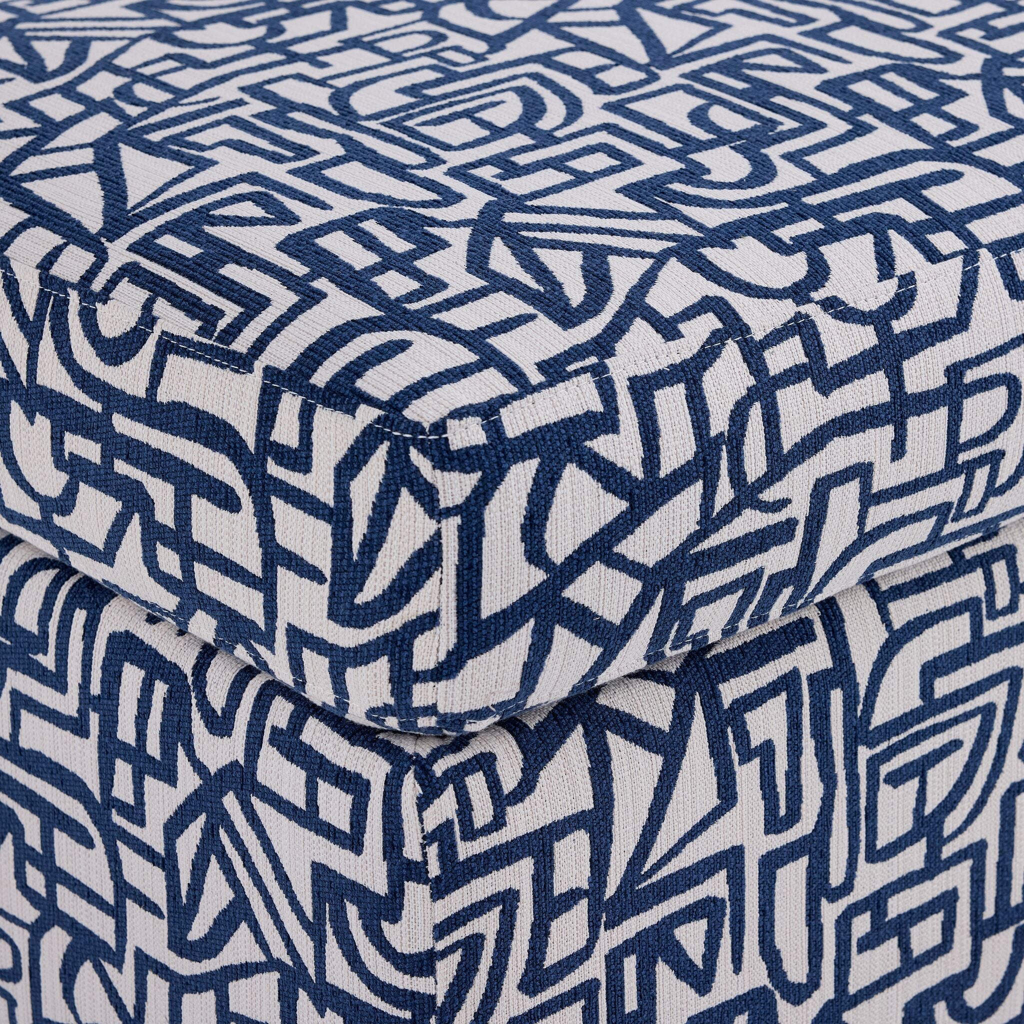 Tami Rectangular Accent Ottoman - Dark Blue - Image 3