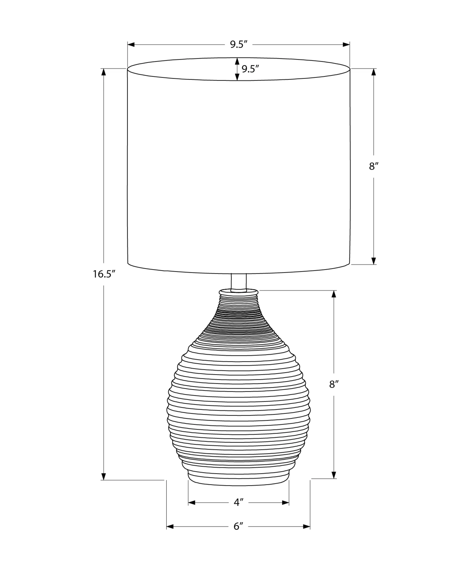 Taro Table Lamp - Grey - Image 3