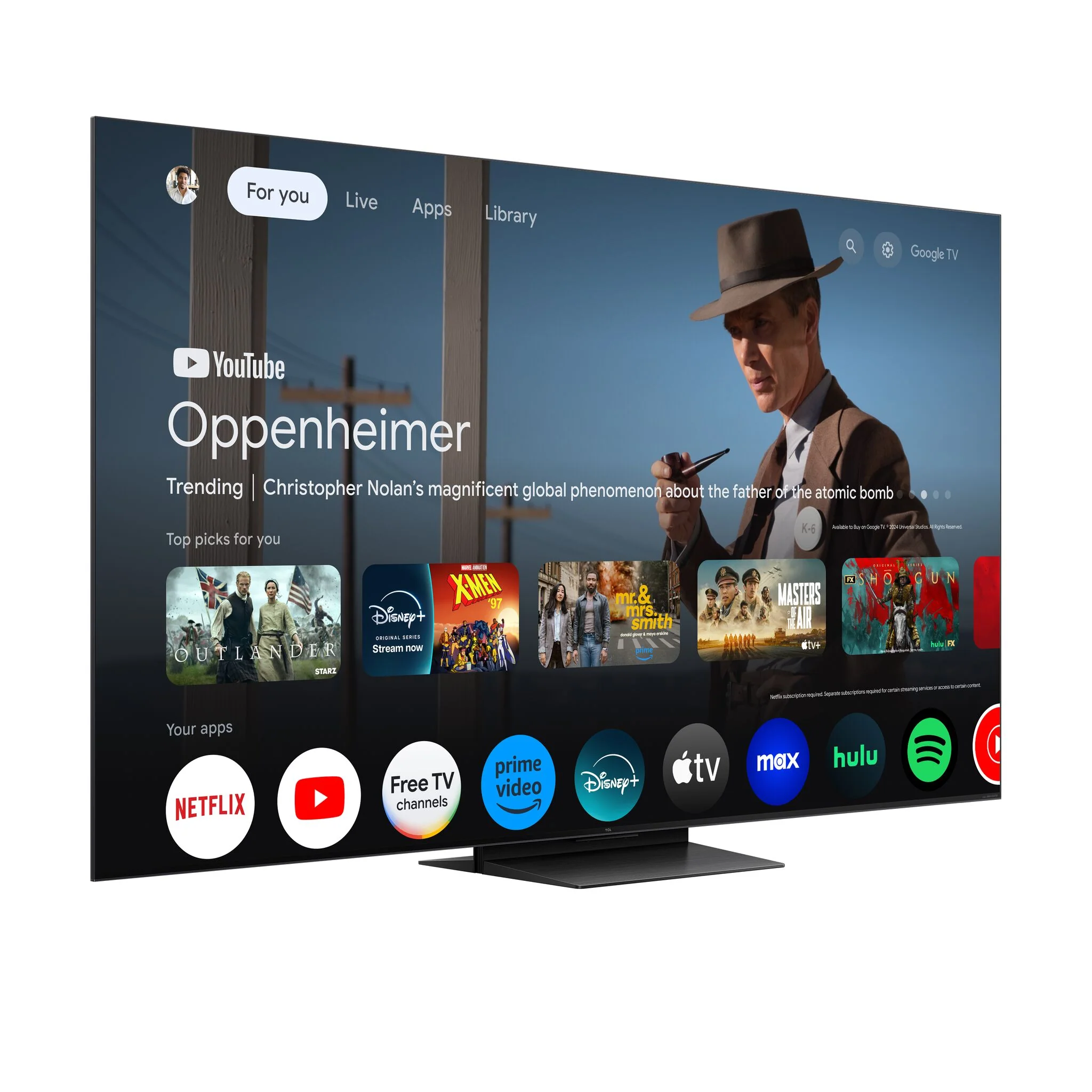 TCL 65" QM7K Series 4K UHD HDR QD-Mini LED Smart TV with Google TV - 65QM7K - Image 4