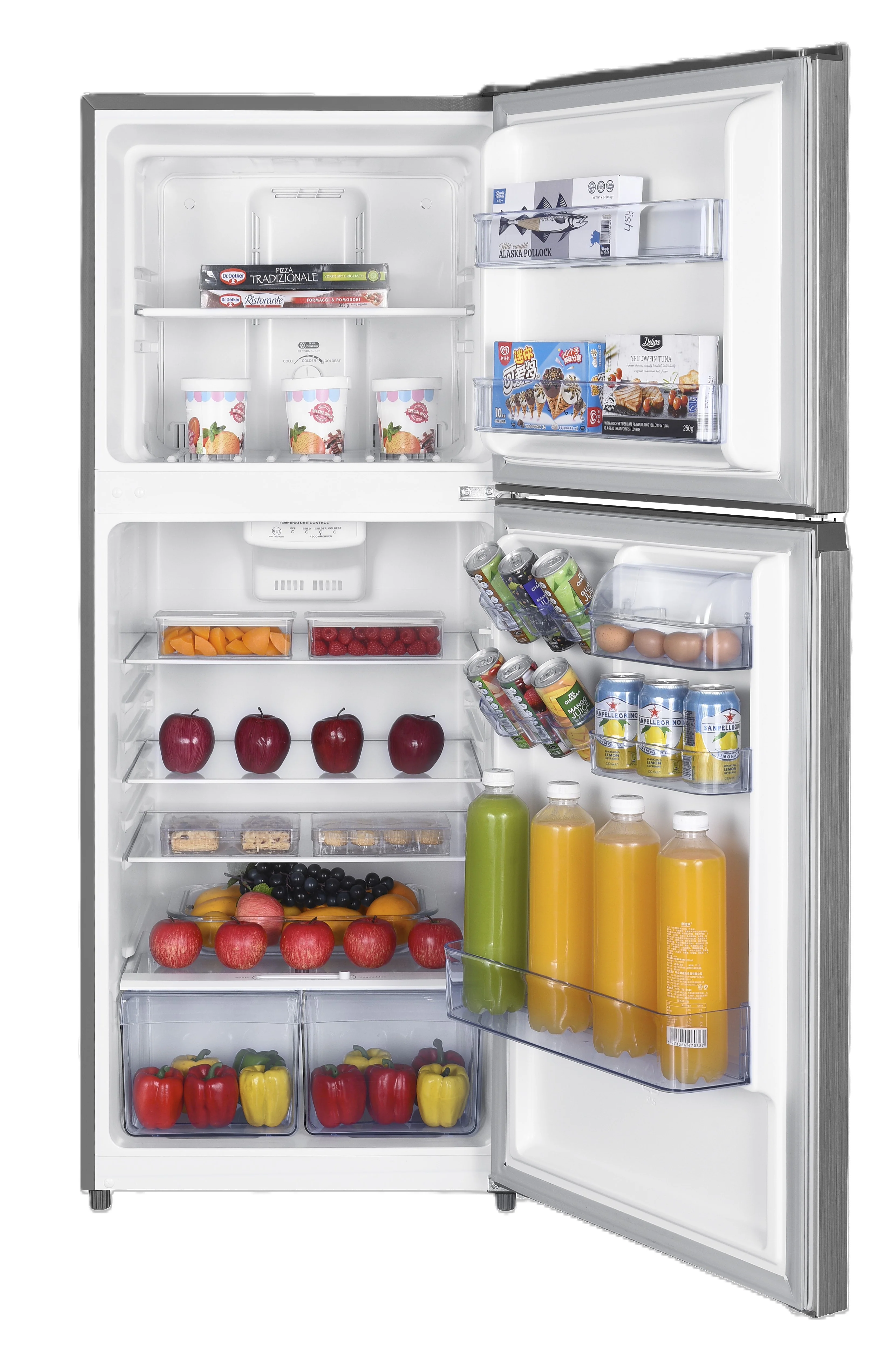 TCL 23.75" 10.1 Cu. Ft. Stainless Steel Top-Freezer Refrigerator - TM102L-CA - Image 2