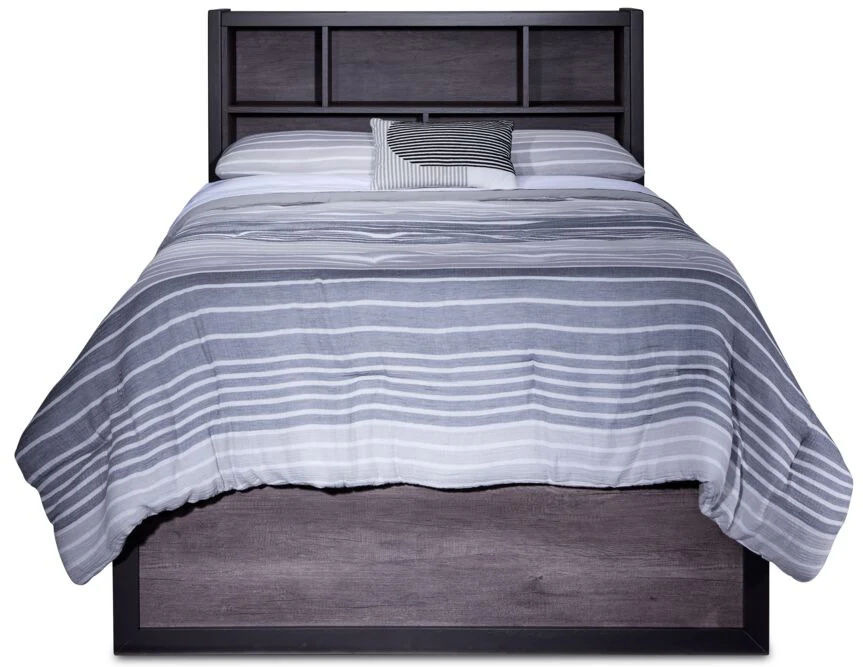 Terra 3-Piece Twin Bookcase Bed - Grey - Image 2