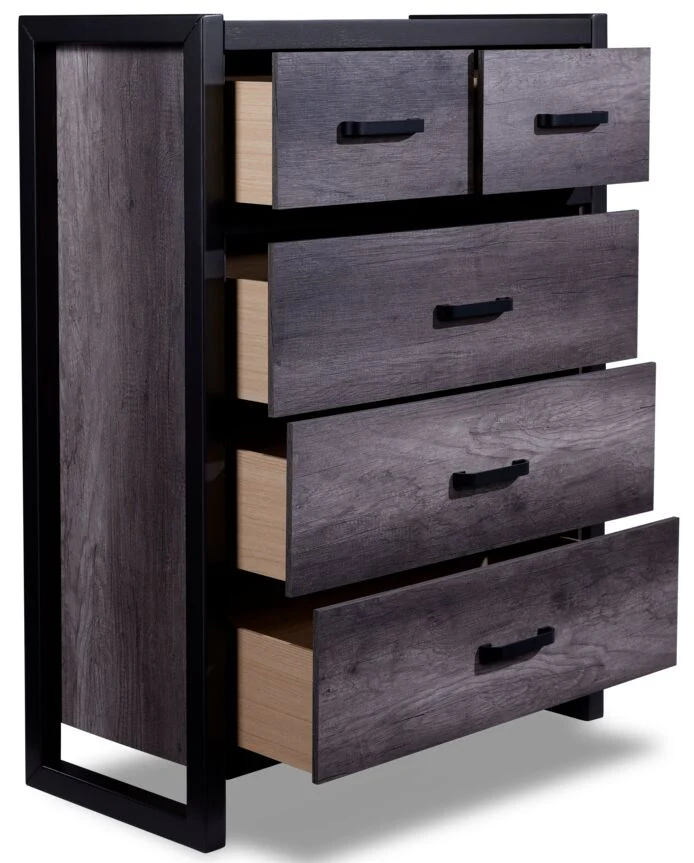 Terra 5-Drawer Chest - Grey - Image 3