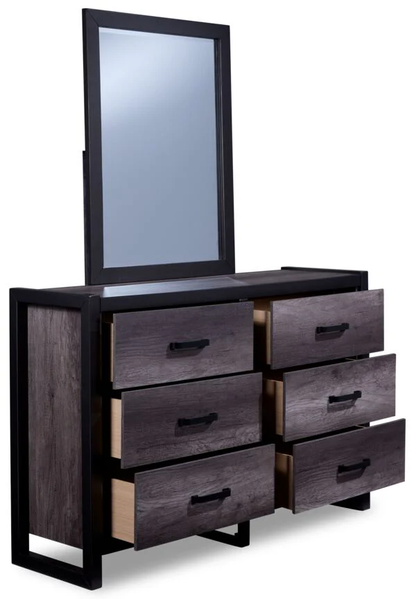 Terra 6-Piece Twin Bookcase Bedroom Package - Grey - Image 5