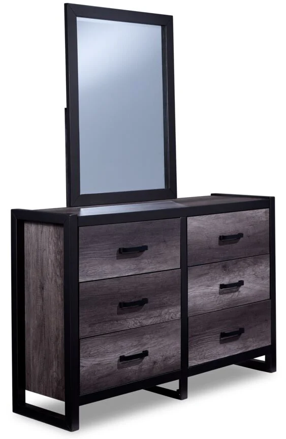 Terra 6-Piece Twin Bookcase Bedroom Package - Grey - Image 6
