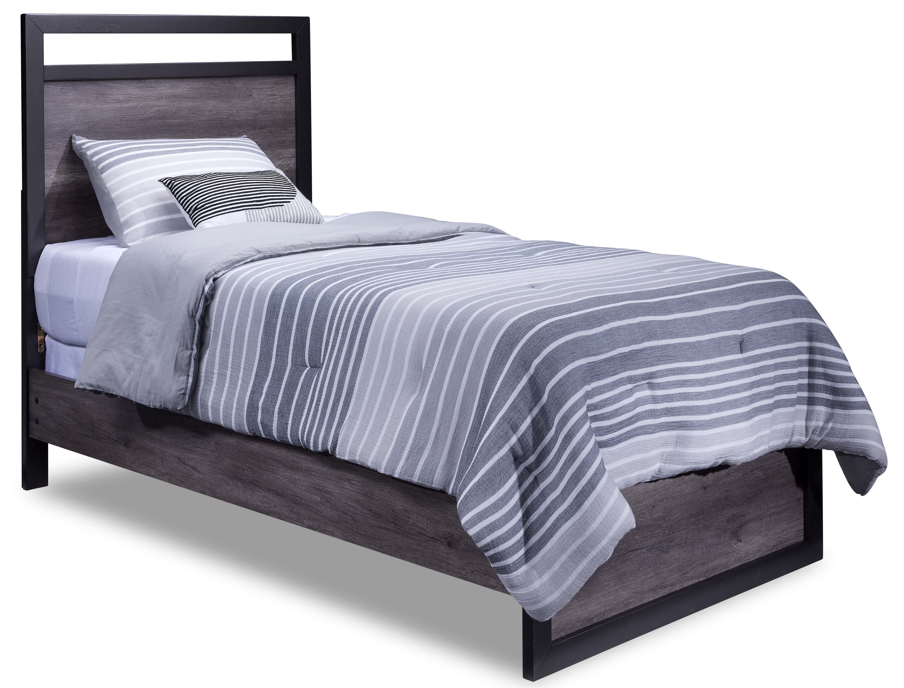 Terra 6-Piece Twin Panel Bedroom Package - Grey - Image 2