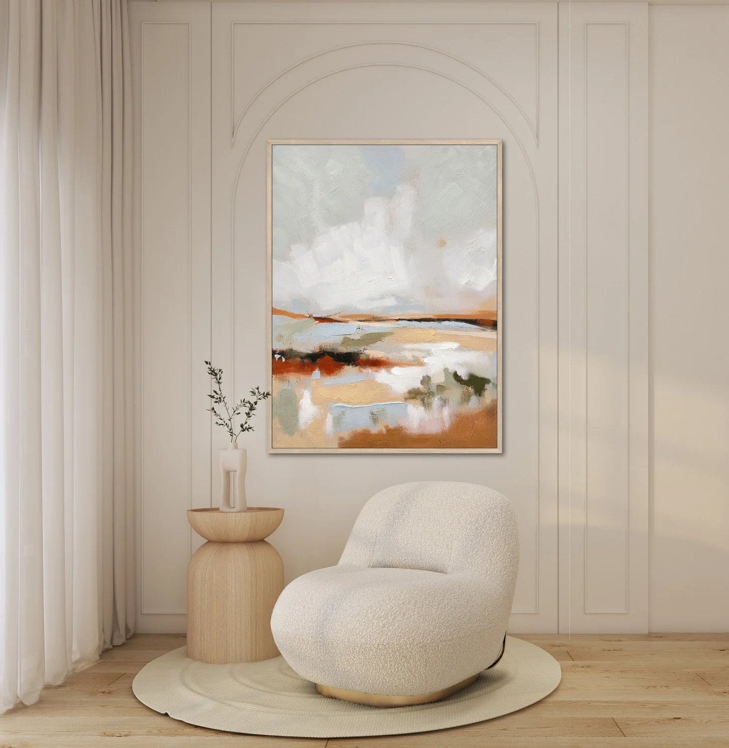 Terracotta Horizon Wall Art - Multi-Colour - 48 X 36 - Image 2