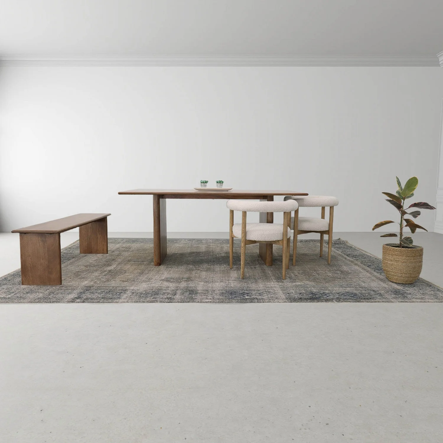 Tessin Dining Bench - Brown - Image 8