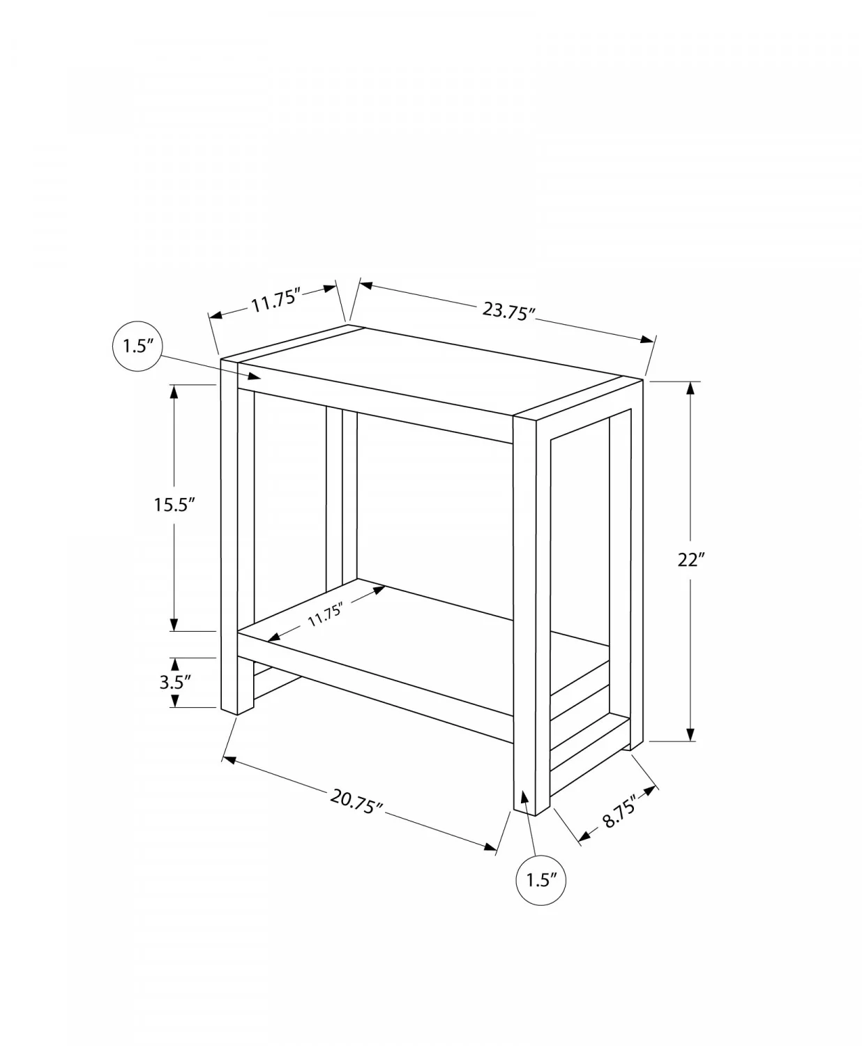 Teya Side Table - Black - Image 3