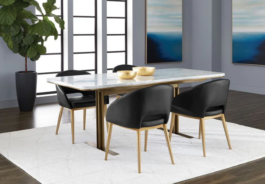 Thatcher Armchair - Champagne Gold, Onyx - Image 2