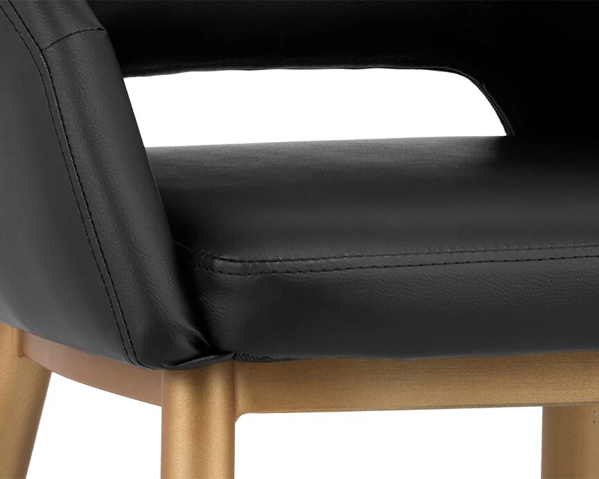 Thatcher Armchair - Champagne Gold, Onyx - Image 5
