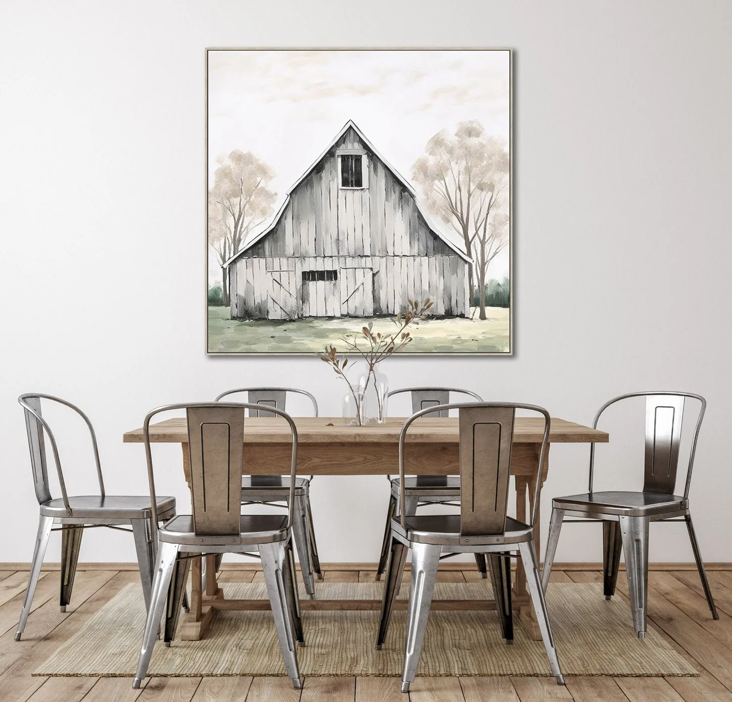 The Quiet Barn Wall Art - Grey - 40 X 40 - Image 2