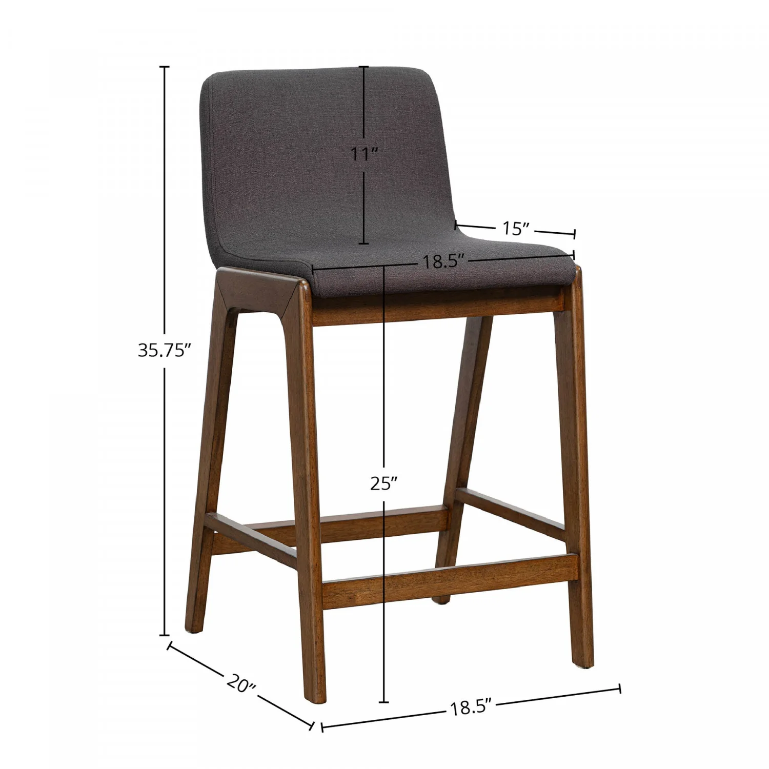 Thomaa Counter Stool - Grey - Image 2