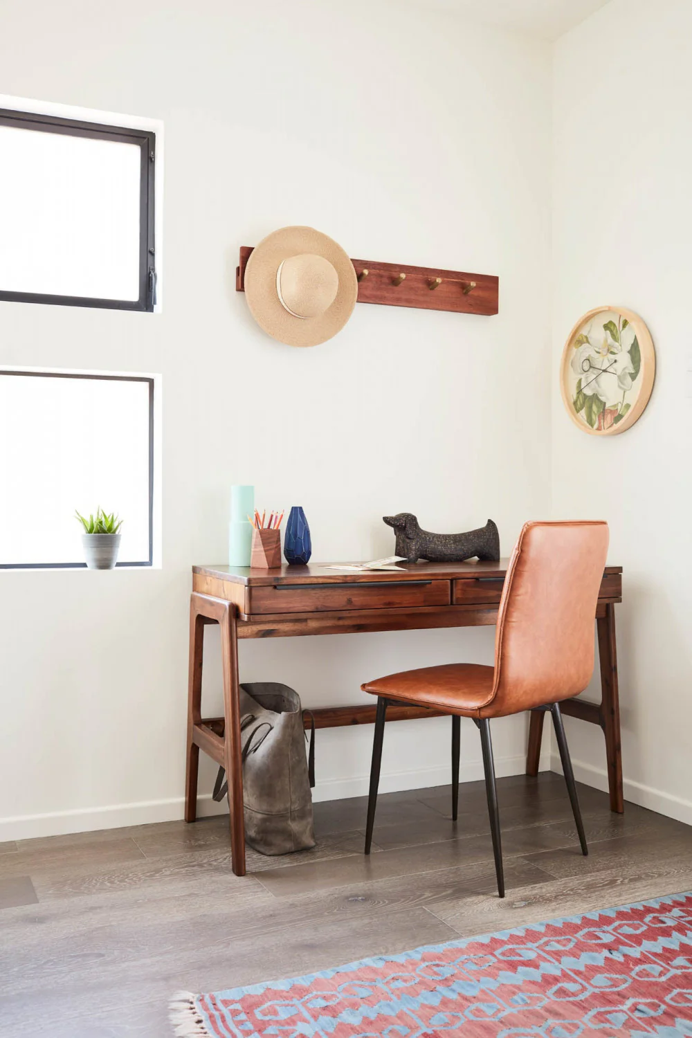 Thomaa Writing Desk - Brown - Image 7