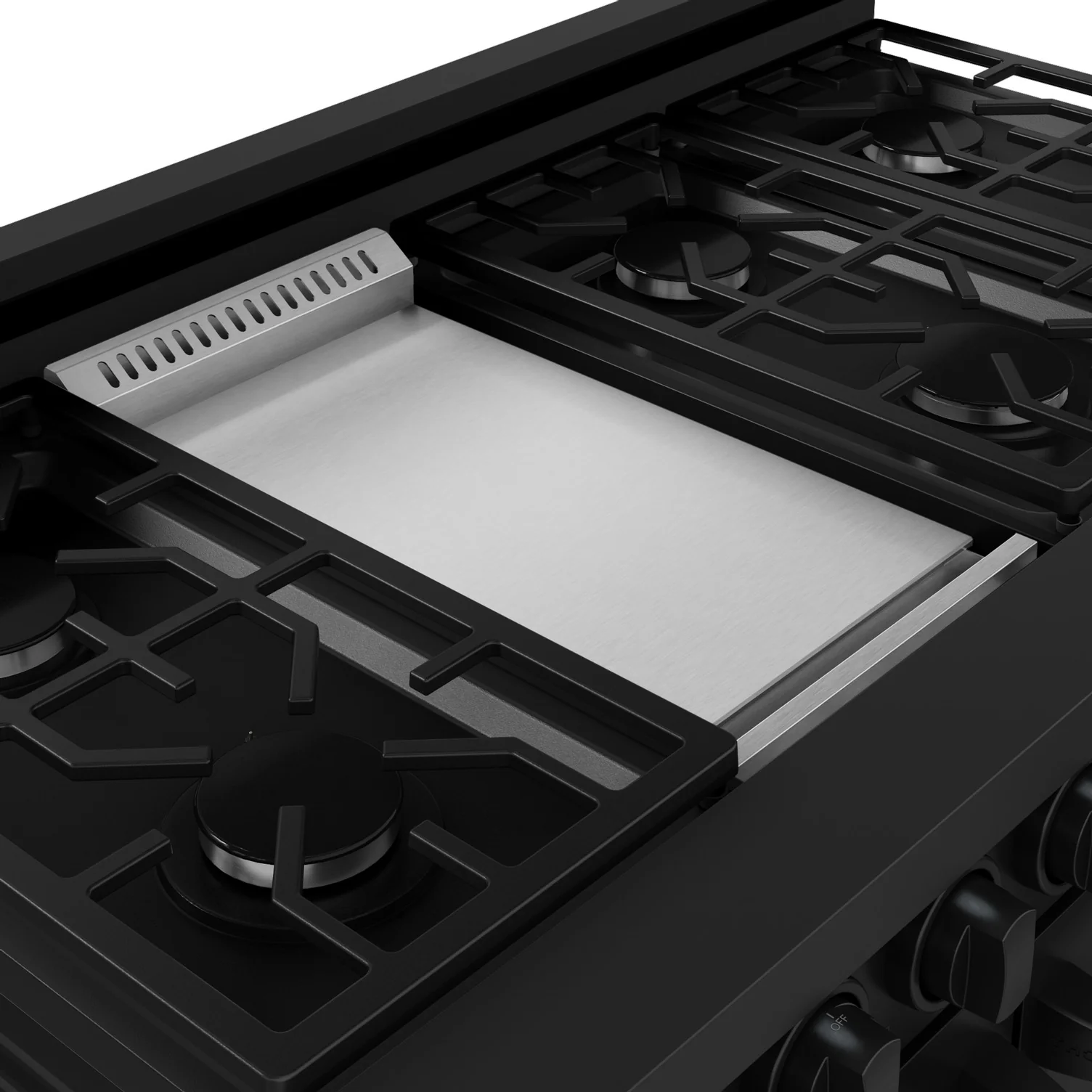 Thor Kitchen Black Stainless Steel Freestanding Professional Double Oven Gas Range|Gordon Ramsay Series (7 cu.ft.) - RSG48EB - Image 5
