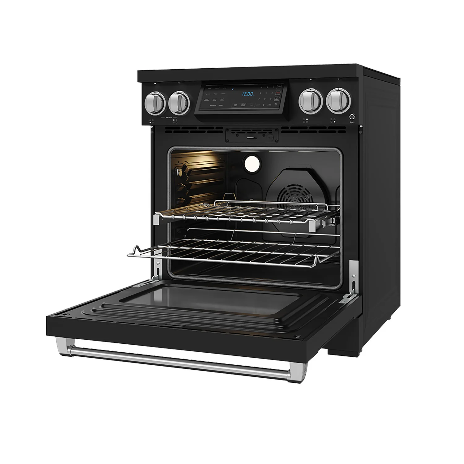 Thor Kitchen Gordon Ramsay Black Stainless Steel 30" Induction Range (4.8 cu ft)- RSI30B - Image 4