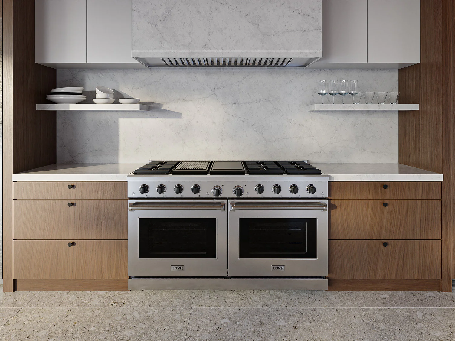 Thor Kitchen Stainless Steel Freestanding Gas Range (9.6 cu ft.) - LRG60E - Image 3