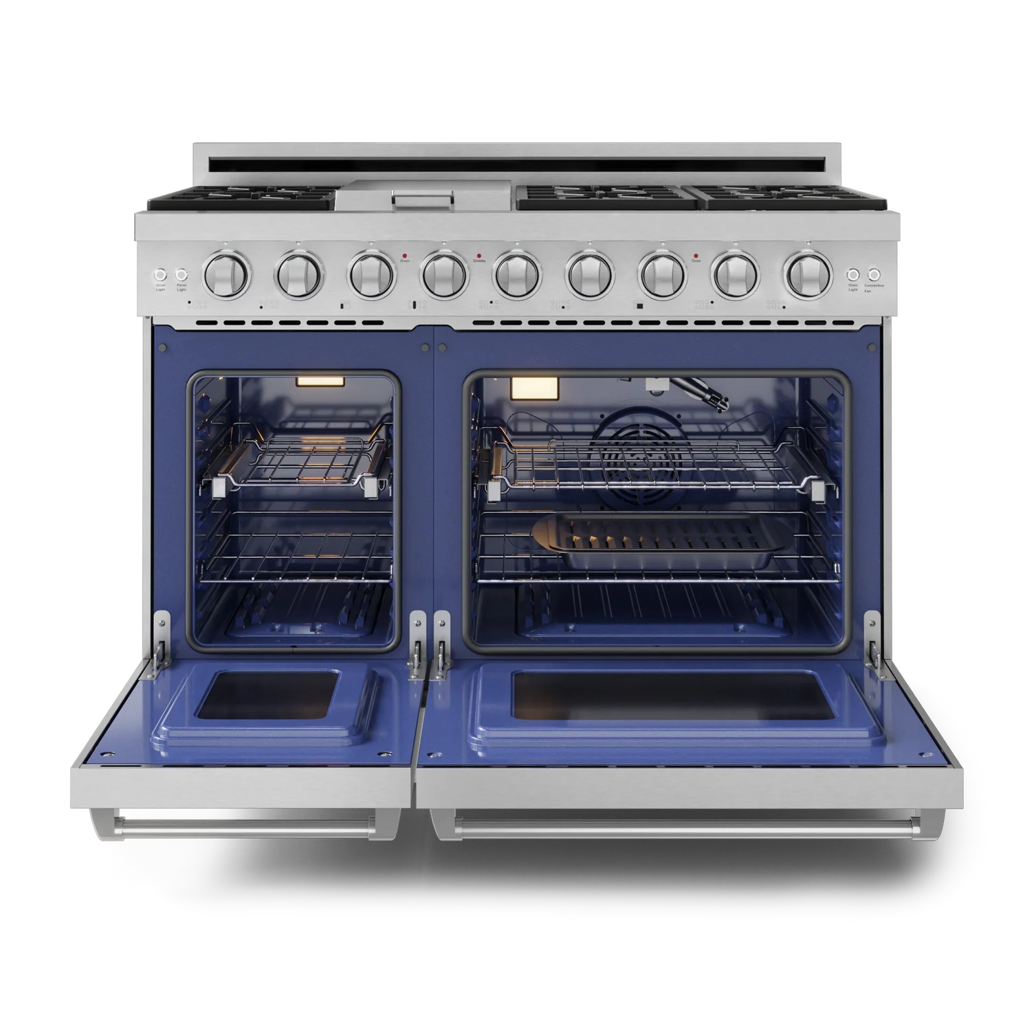 Thor Kitchen Stainless Steel Freestanding Professional Double Oven Gas Range|Gordon Ramsay Series (7 cu.ft.)- RSG48E - Image 2