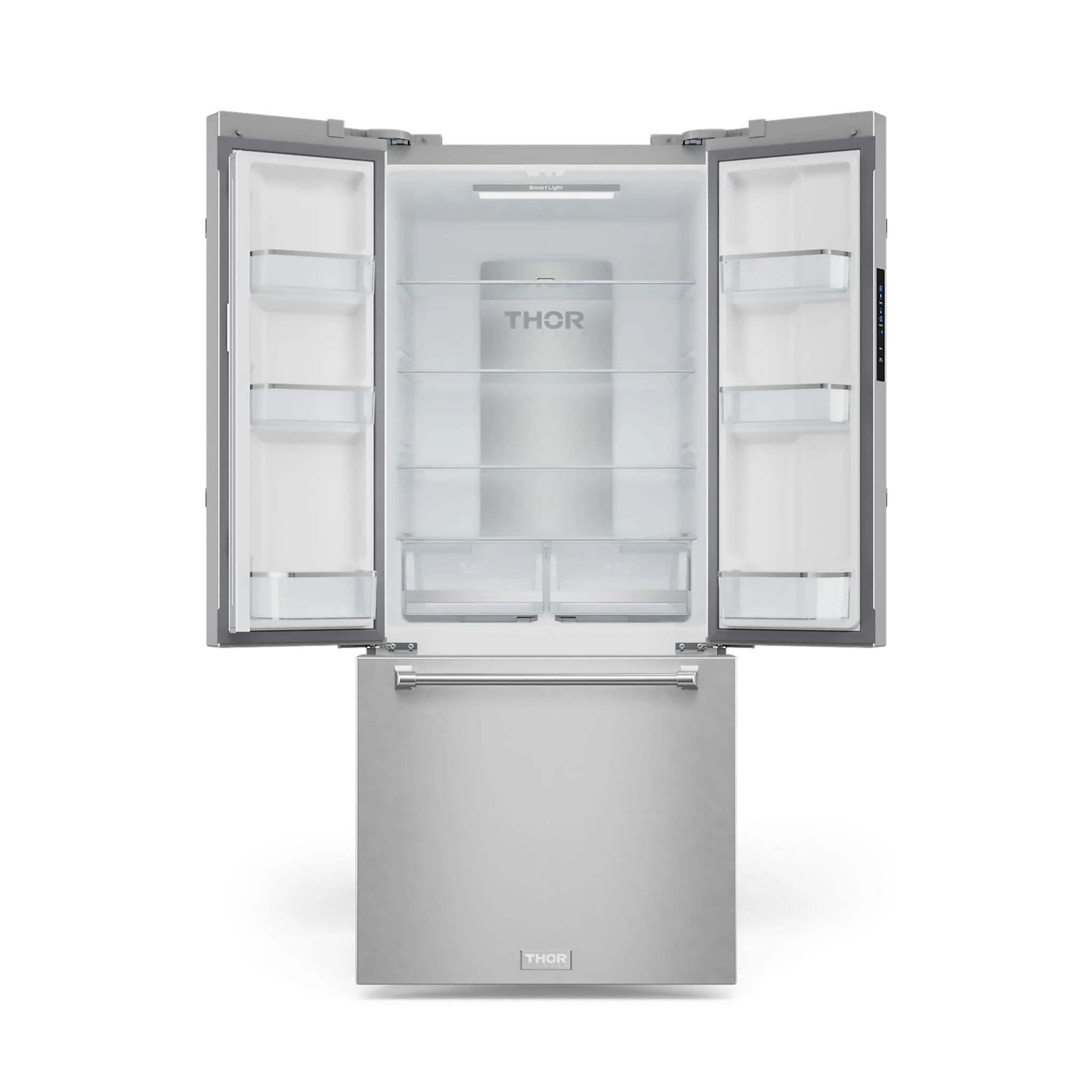 Thor Kitchen - Gordon Ramsay Collection 30" 17.5 Cu. Ft. Stainless Steel Counter-Depth French Door Refrigerator with Ice Maker - RF3017FFD99 - Image 2