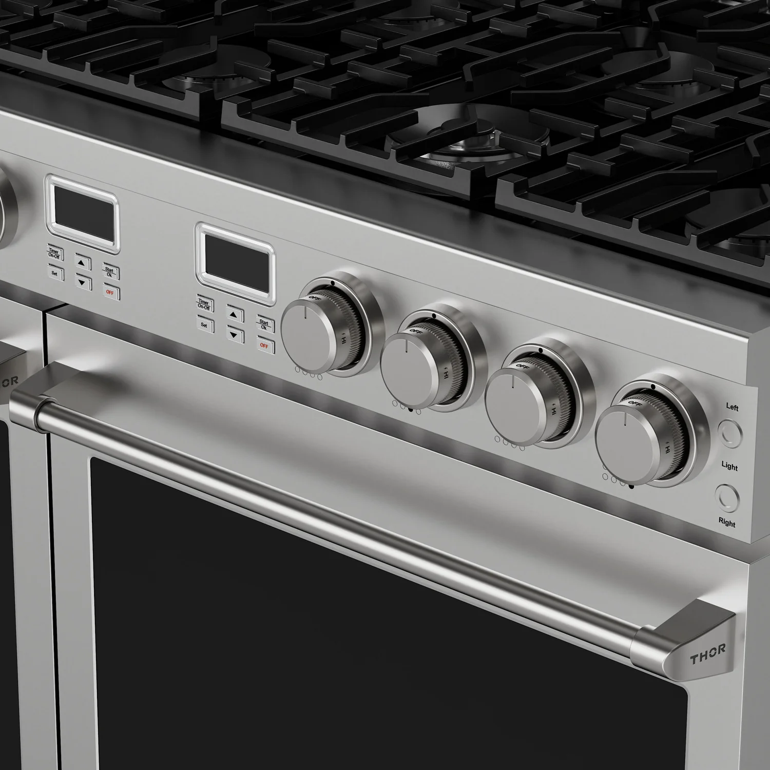 Thor Kitchen Stainless Steel Gas Range - Contemporary Professional (7.6 Cu. Ft.) - ARG48 - Image 5