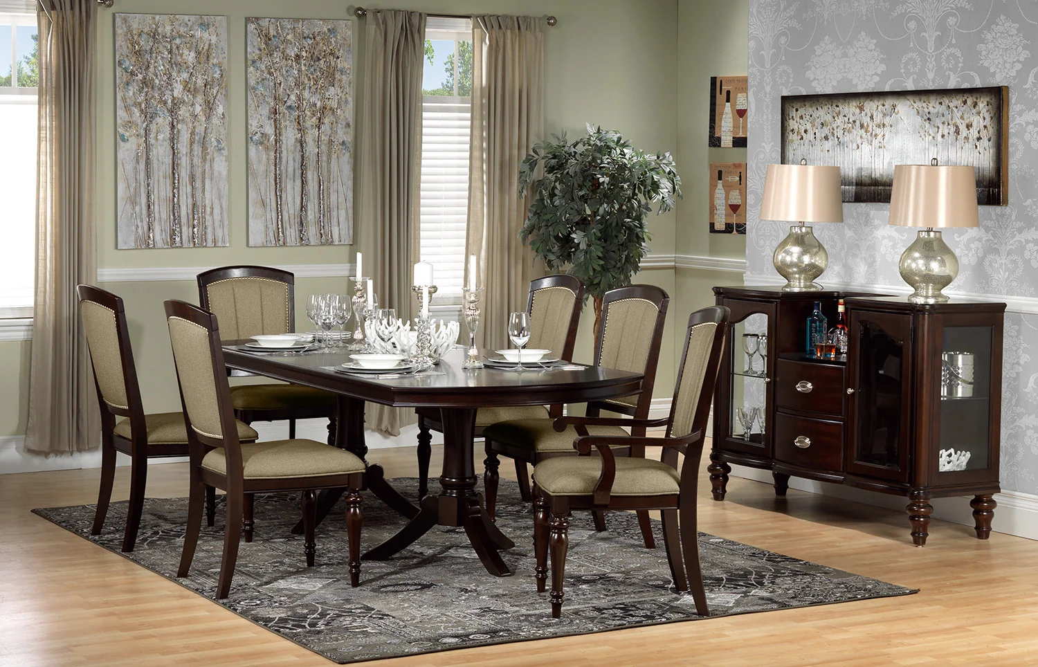 Thoreaux Side Chair - Dark Cherry - Image 2