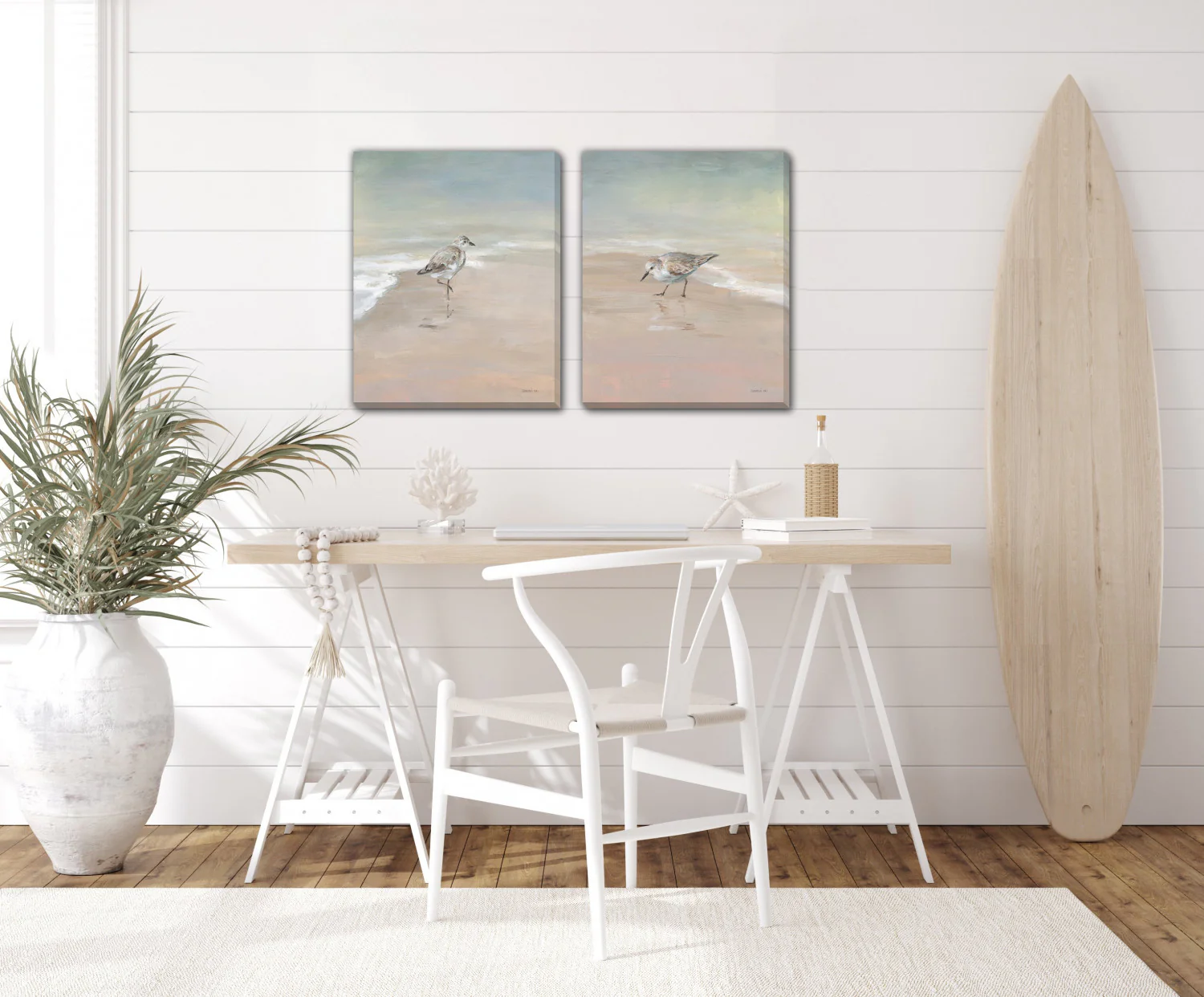 Tidewalkers Wall Art - Beige - 16 X 20 - Set of Two - Image 2