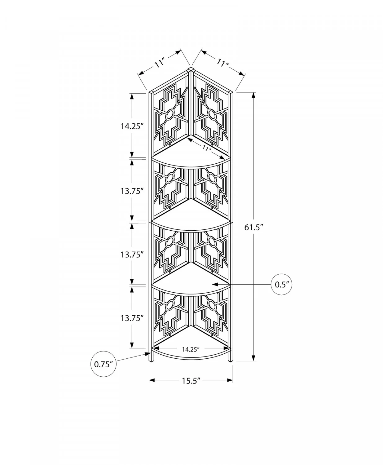 Tindra Bookcase - White - Image 3