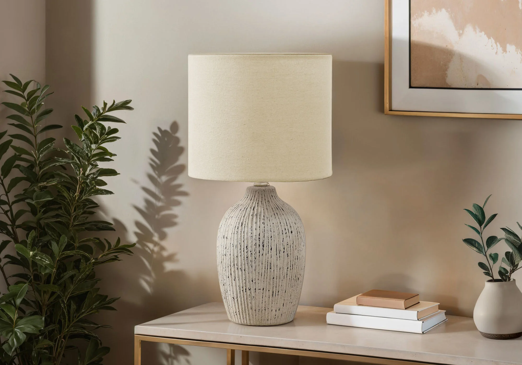 Tiva Table Lamp - Beige - Image 2