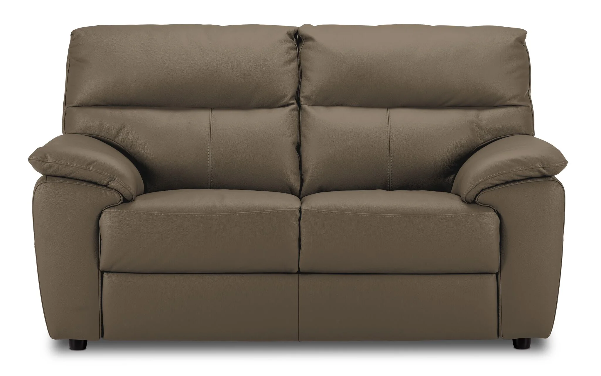 Toscana Leather Loveseat - Taupe - Image 2