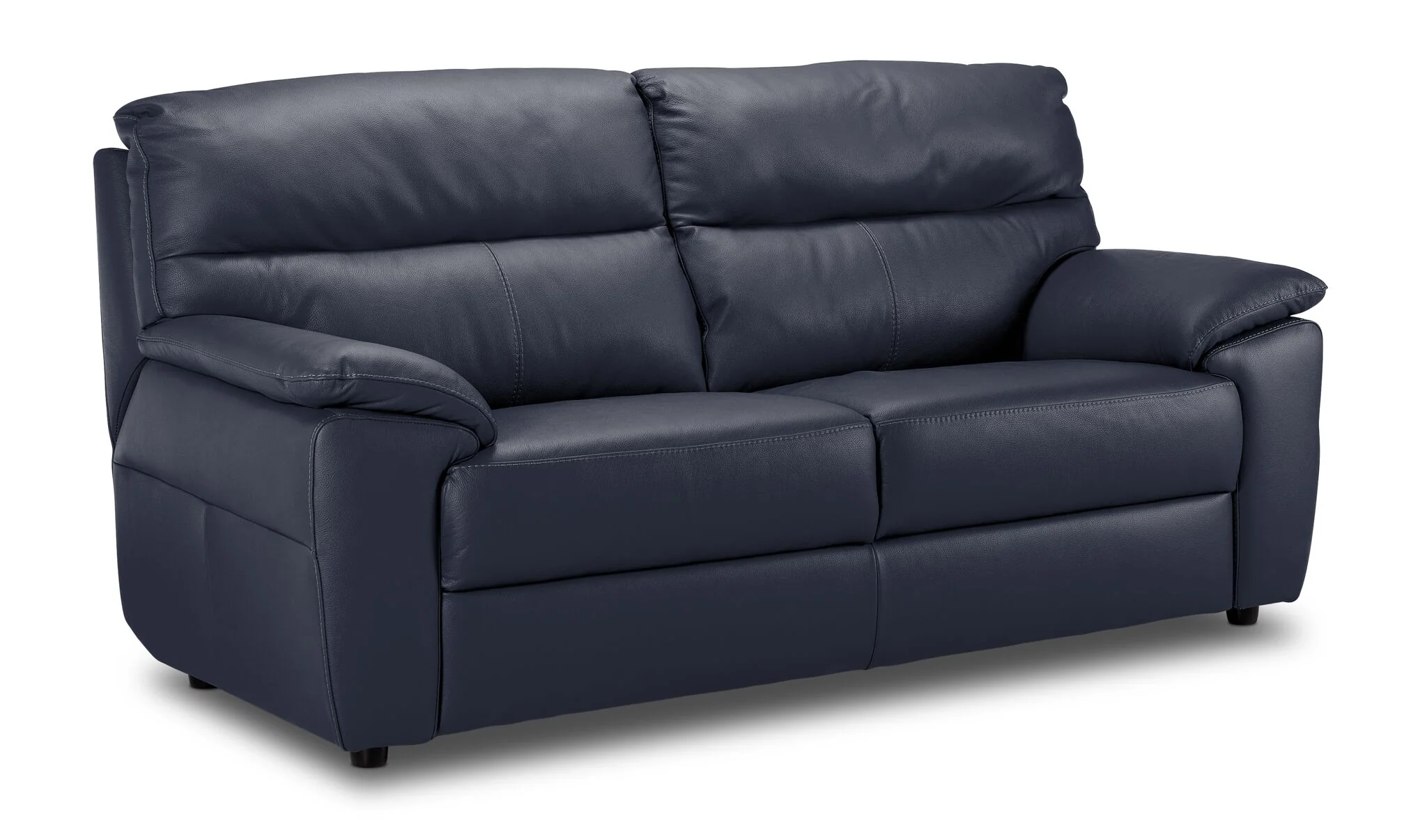 Toscana Leather Sofa and Chair Set - Navy Blue - Image 2
