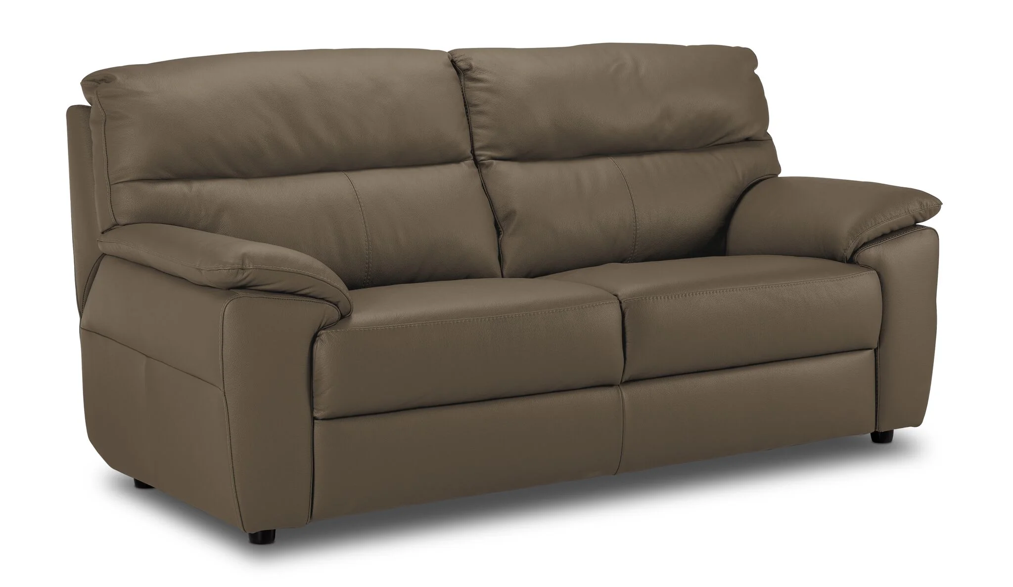 Toscana Leather Sofa and Chair Set - Taupe - Image 2