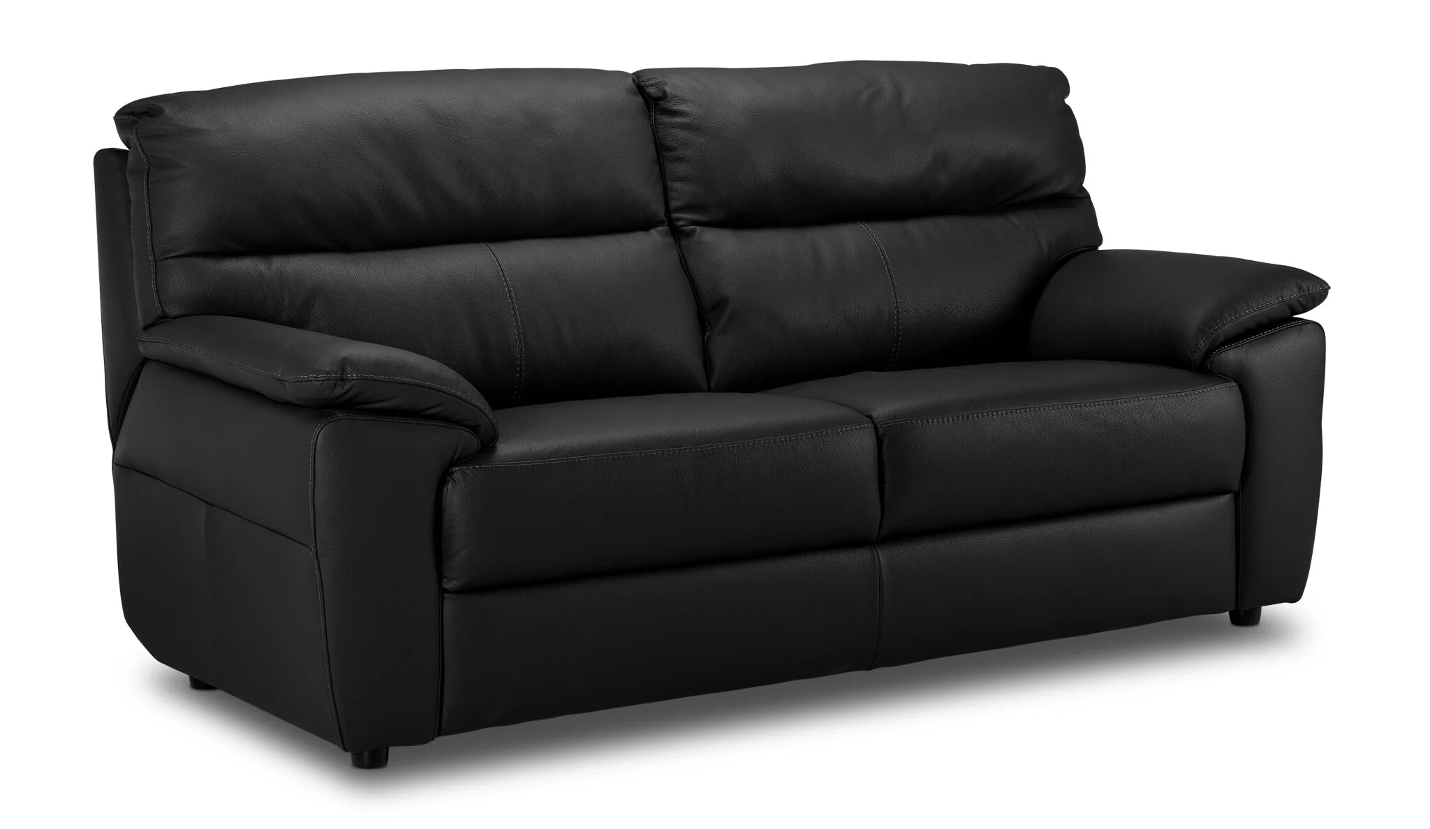 Toscana Leather Sofa and Loveseat Set - Black - Image 2