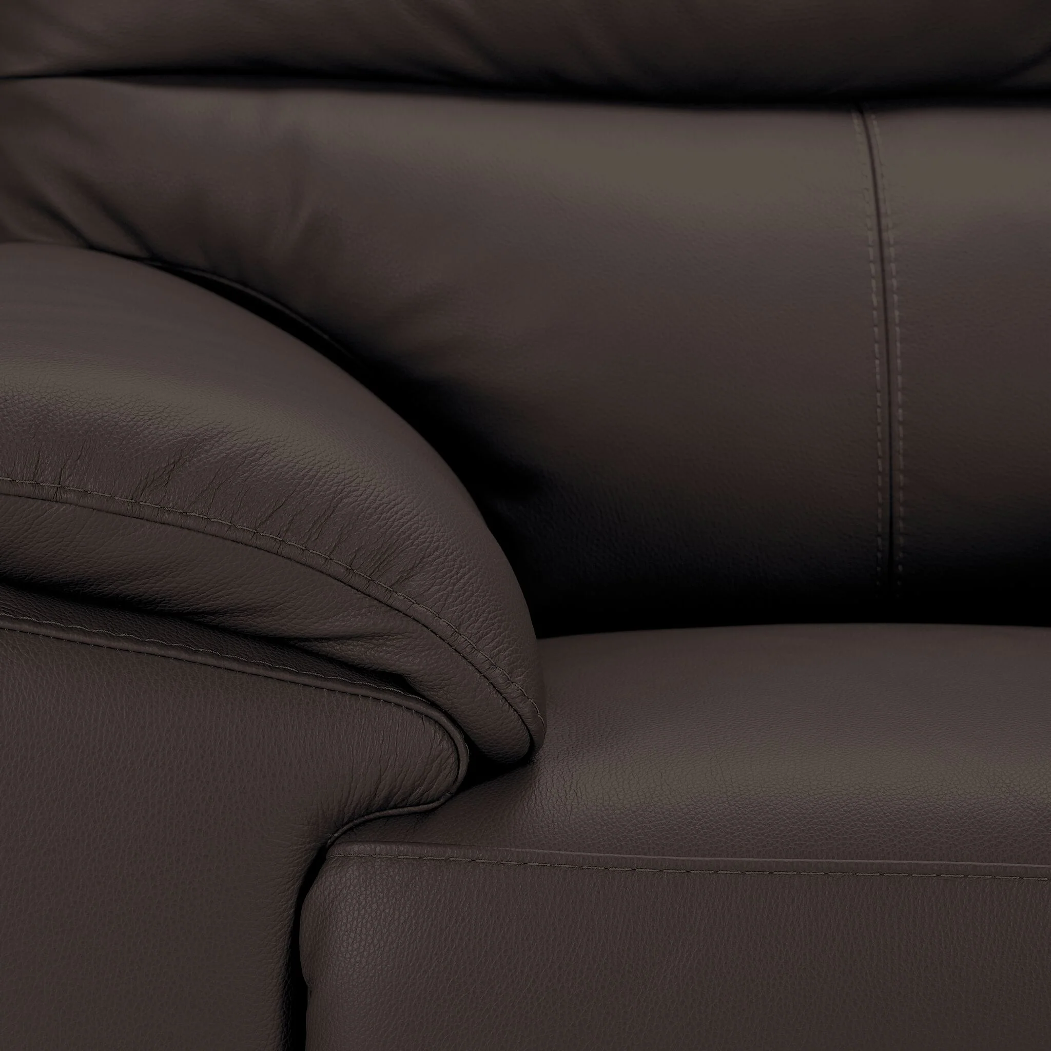 Toscana Leather Sofa, Loveseat and Chair Set - Chocolate - Image 5