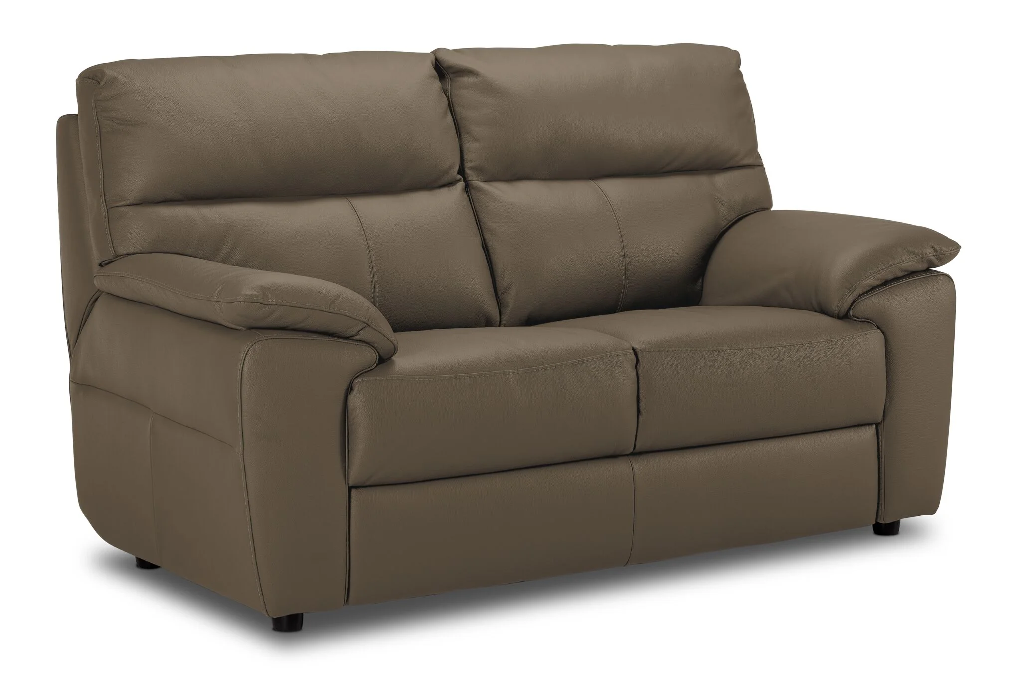 Toscana Leather Sofa, Loveseat and Chair Set - Taupe - Image 3