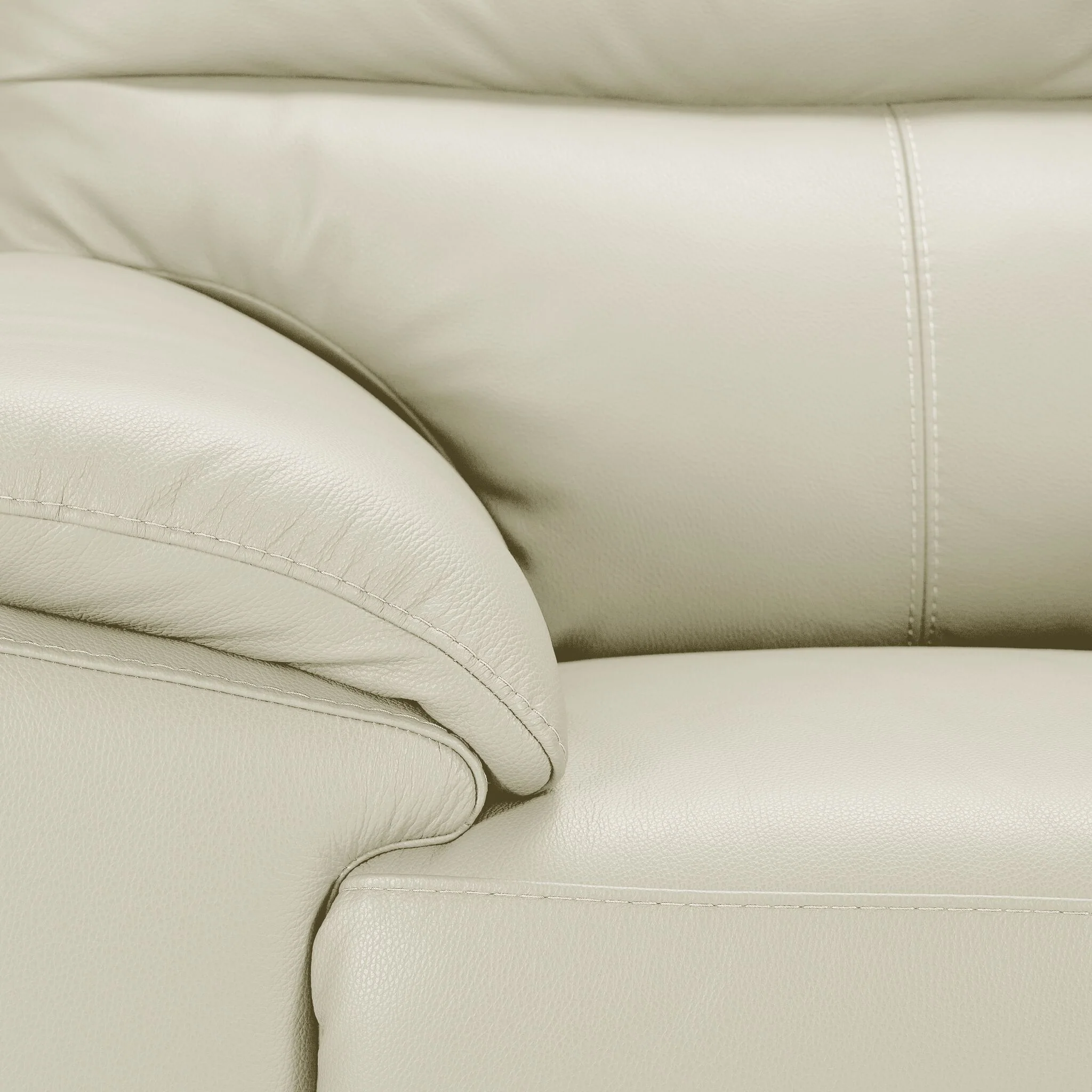 Toscana Leather Sofa - White - Image 3