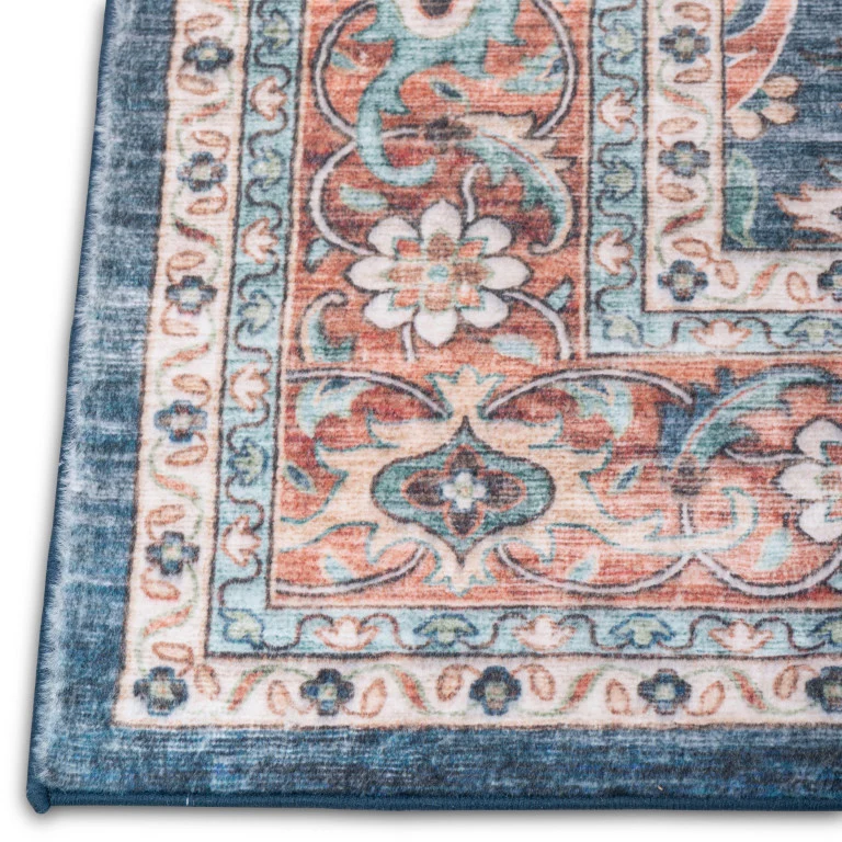 Touch Traditional Rug - 3' x 5' - Red/Blue - Image 3