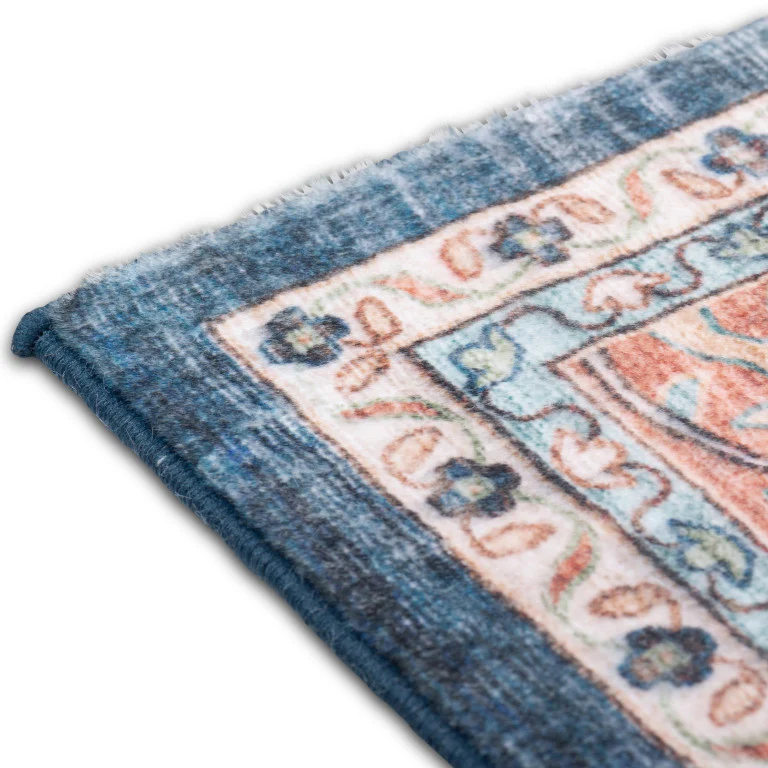 Touch Traditional Rug - 6' x 9' - Red/Blue - Image 4