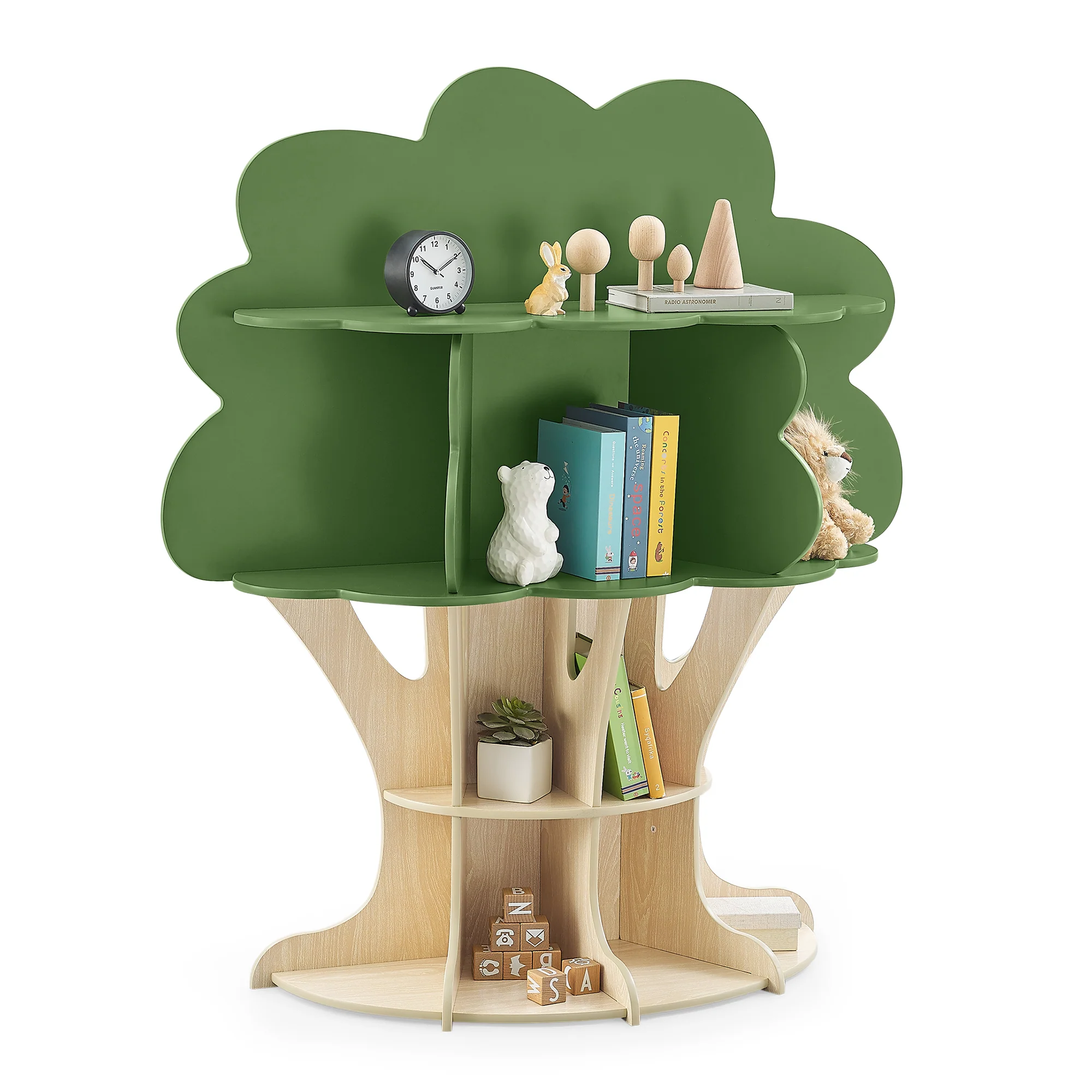 Tree Bookcase - Green, Brown - Image 4