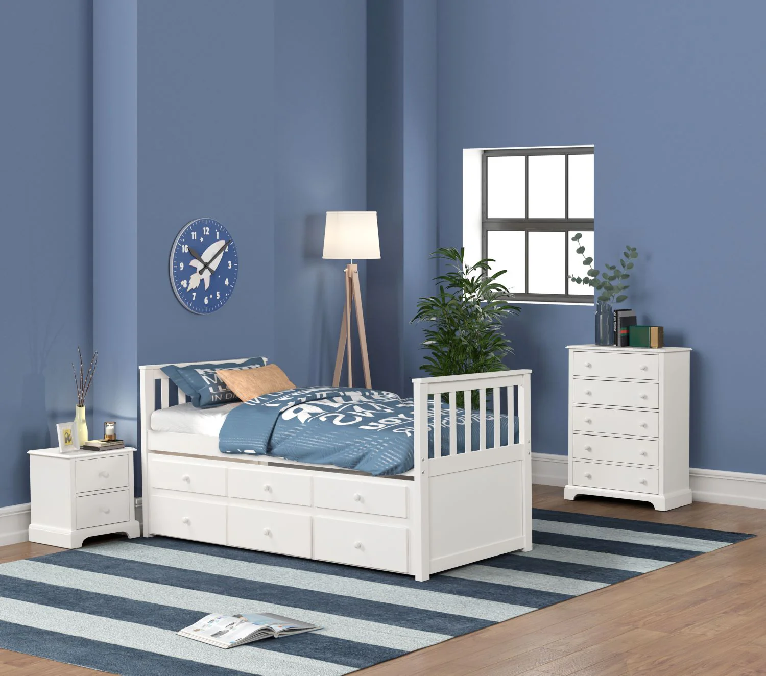 Trudy 5-Drawer Chest - White - Image 2