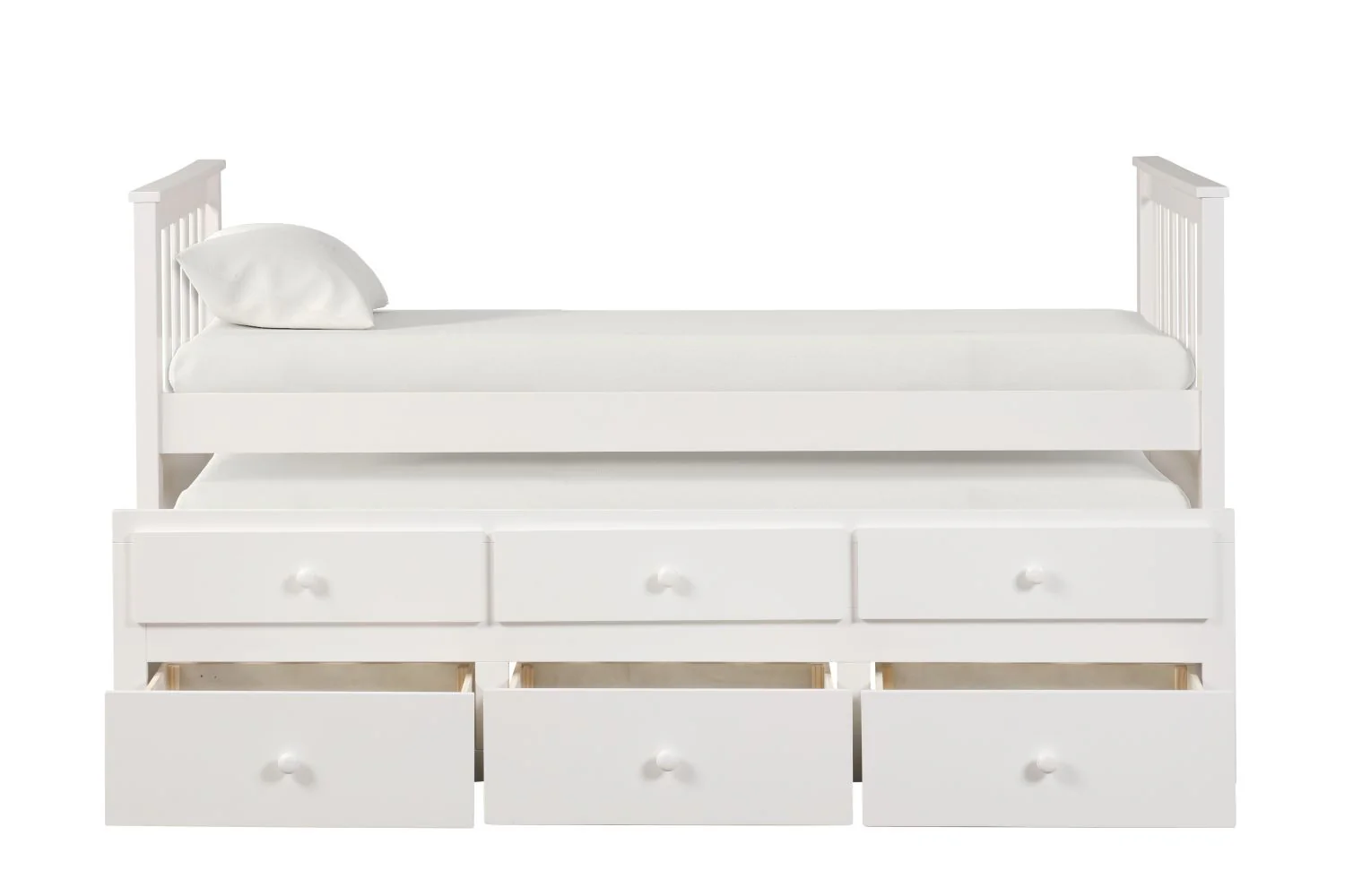 Trudy 5-Piece Twin Captain Bedroom Package with Trundle - White - Image 4