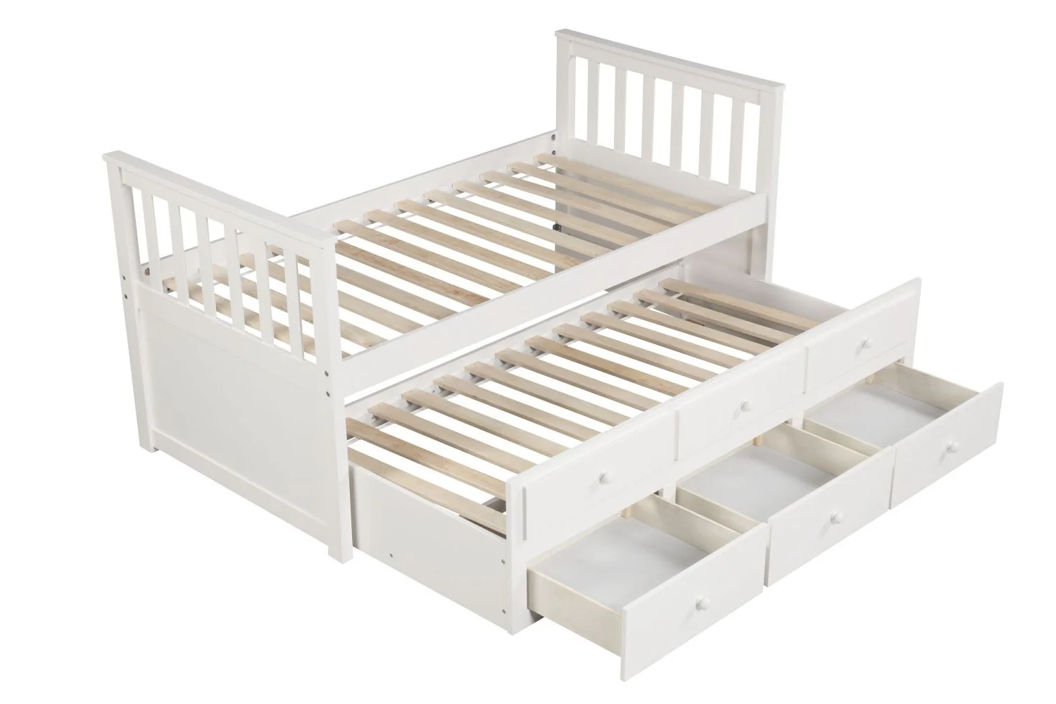 Trudy 5-Piece Twin Captain Bedroom Package with Trundle - White - Image 5