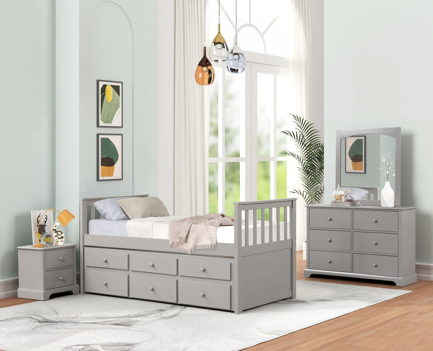Trudy Mirror - Grey - Image 2