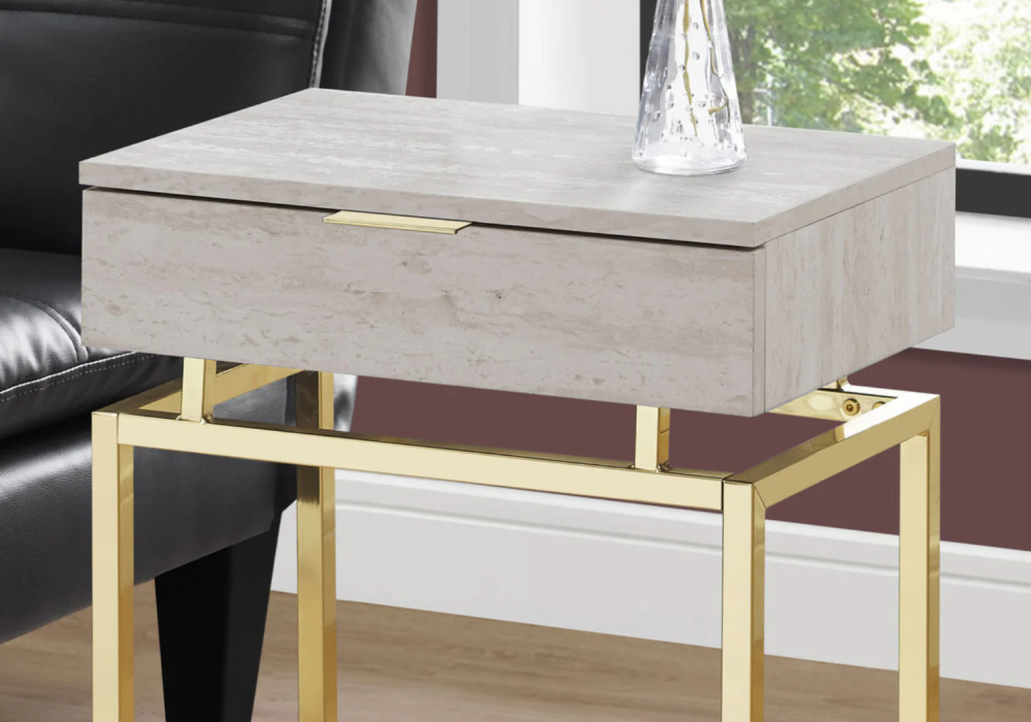 Tula Side Table - Beige - Image 5