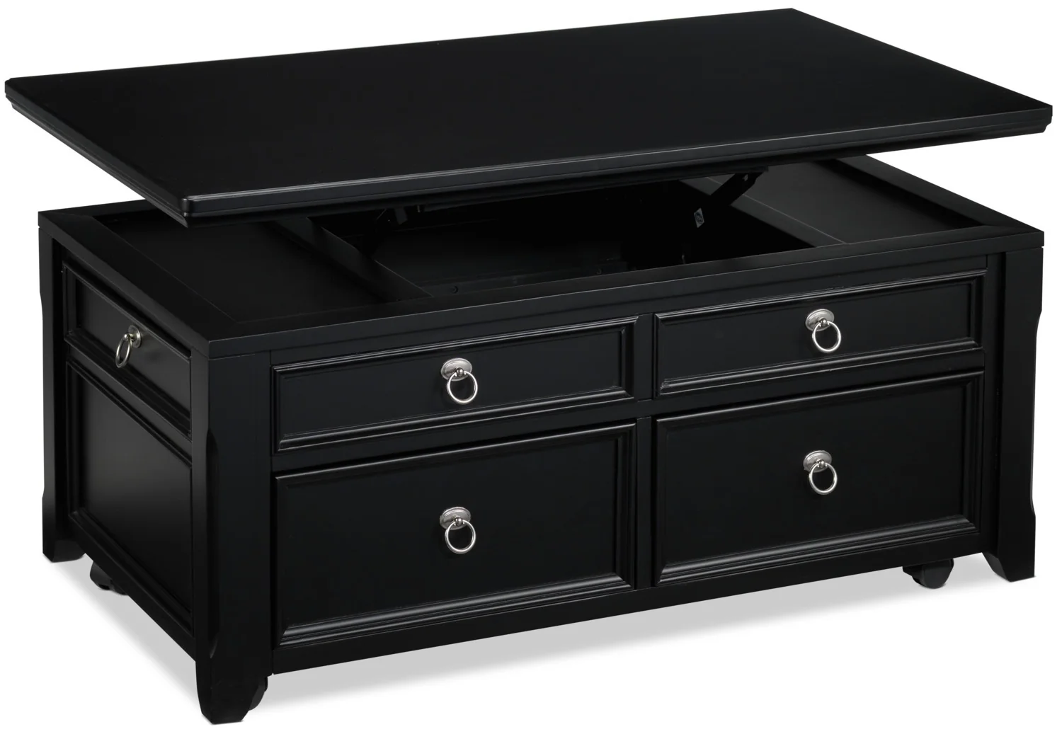 Turner 46" Lift-Top Coffee Table - Black - Image 4
