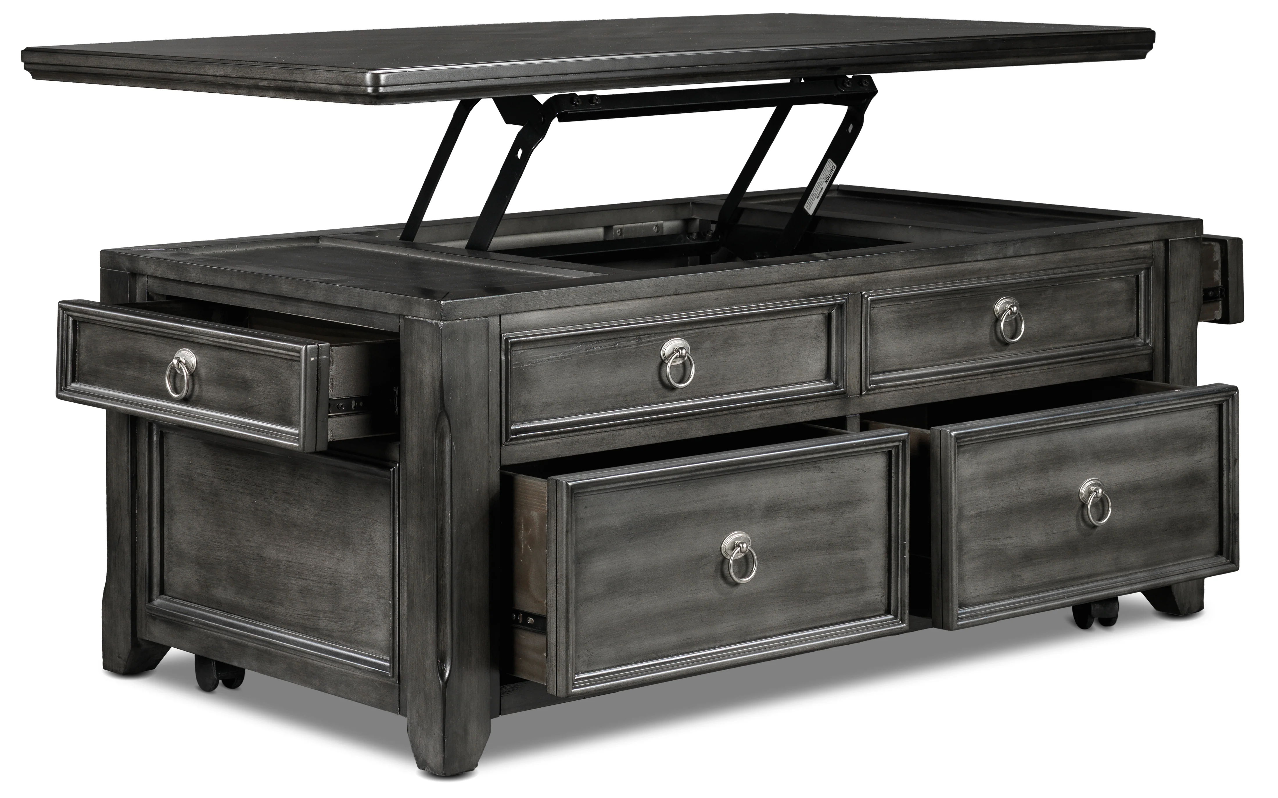 Turner 46" Lift-Top Coffee Table - Grey - Image 3