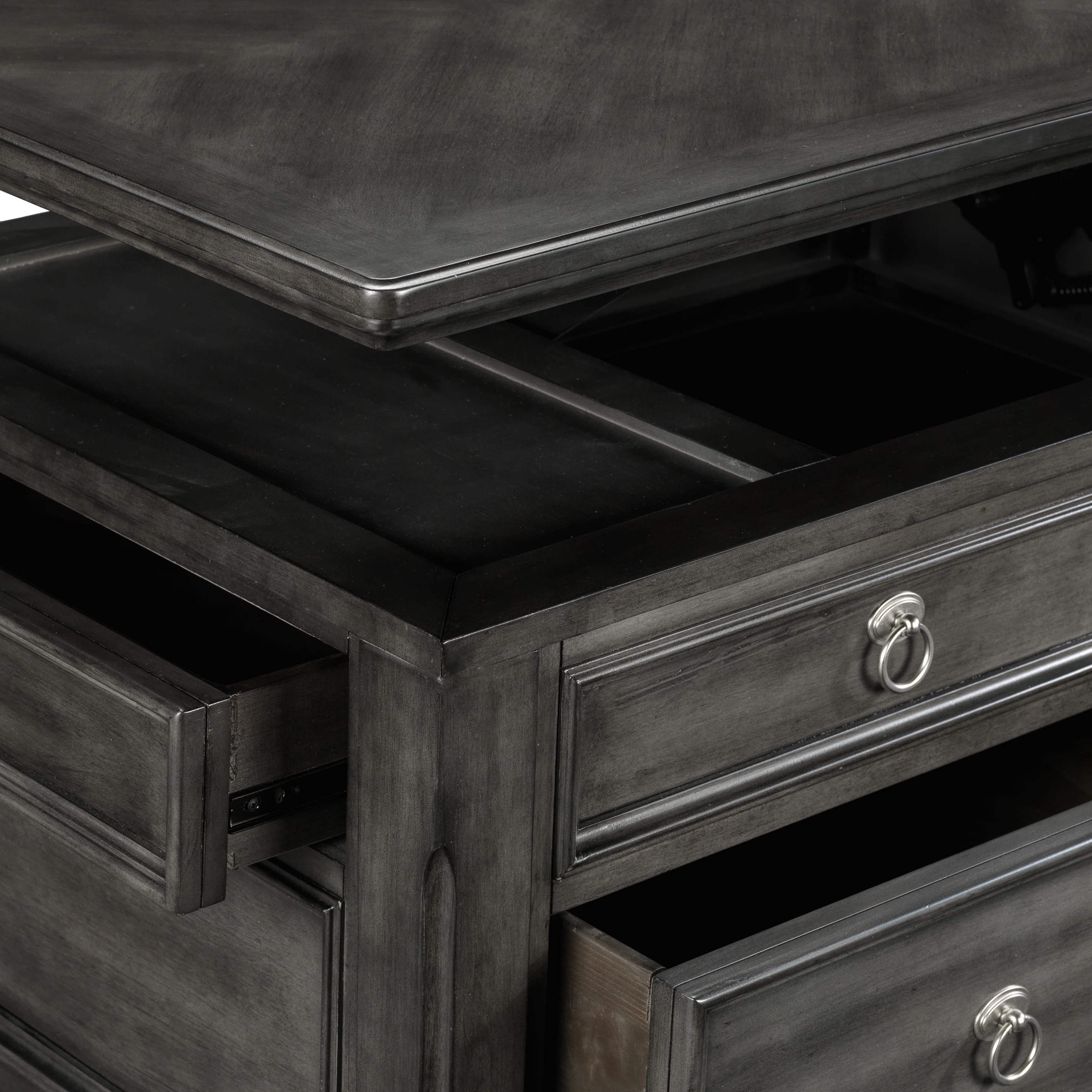 Turner 46" Lift-Top Coffee Table - Grey - Image 4